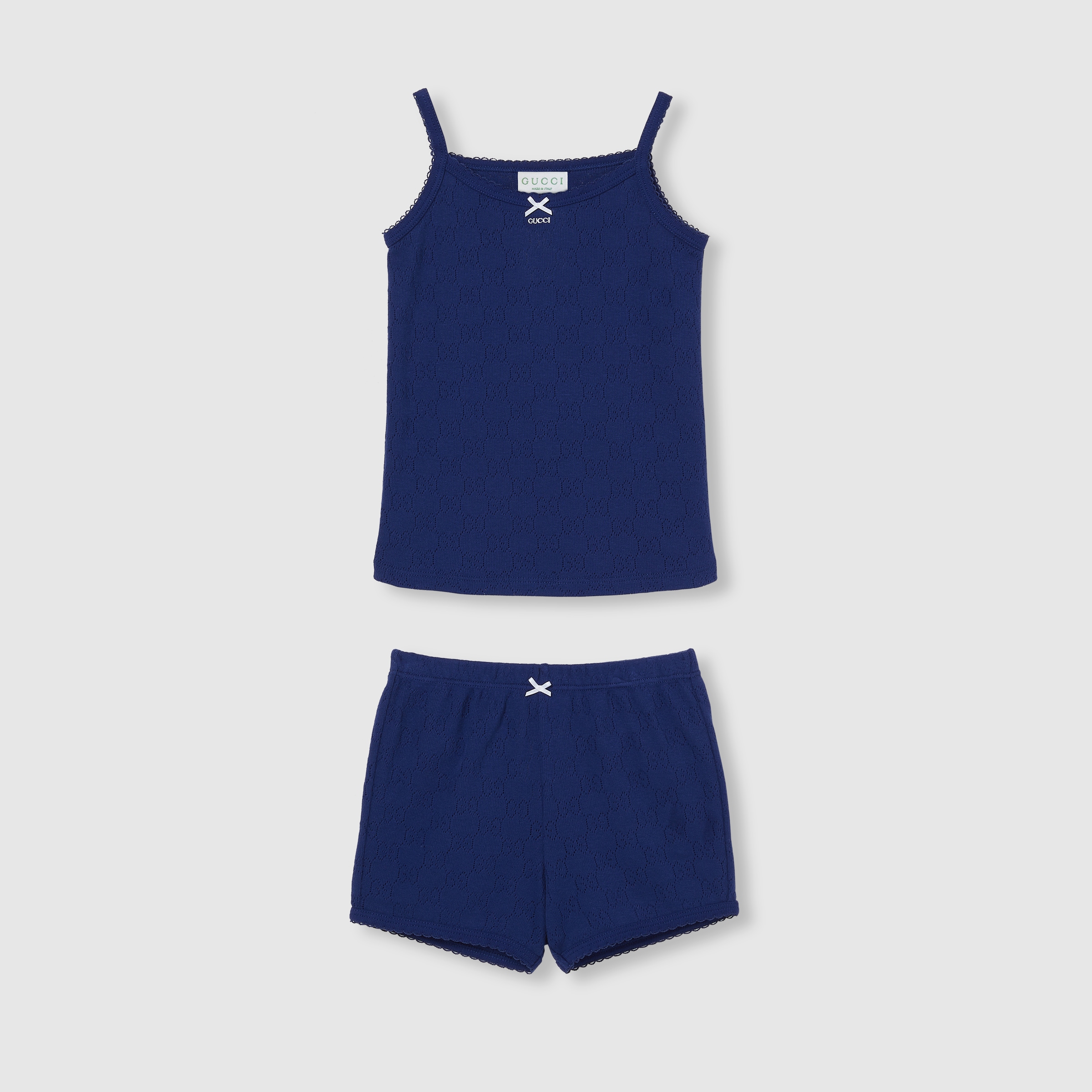 Children's GG jersey two-piece set in blue | GUCCI® US