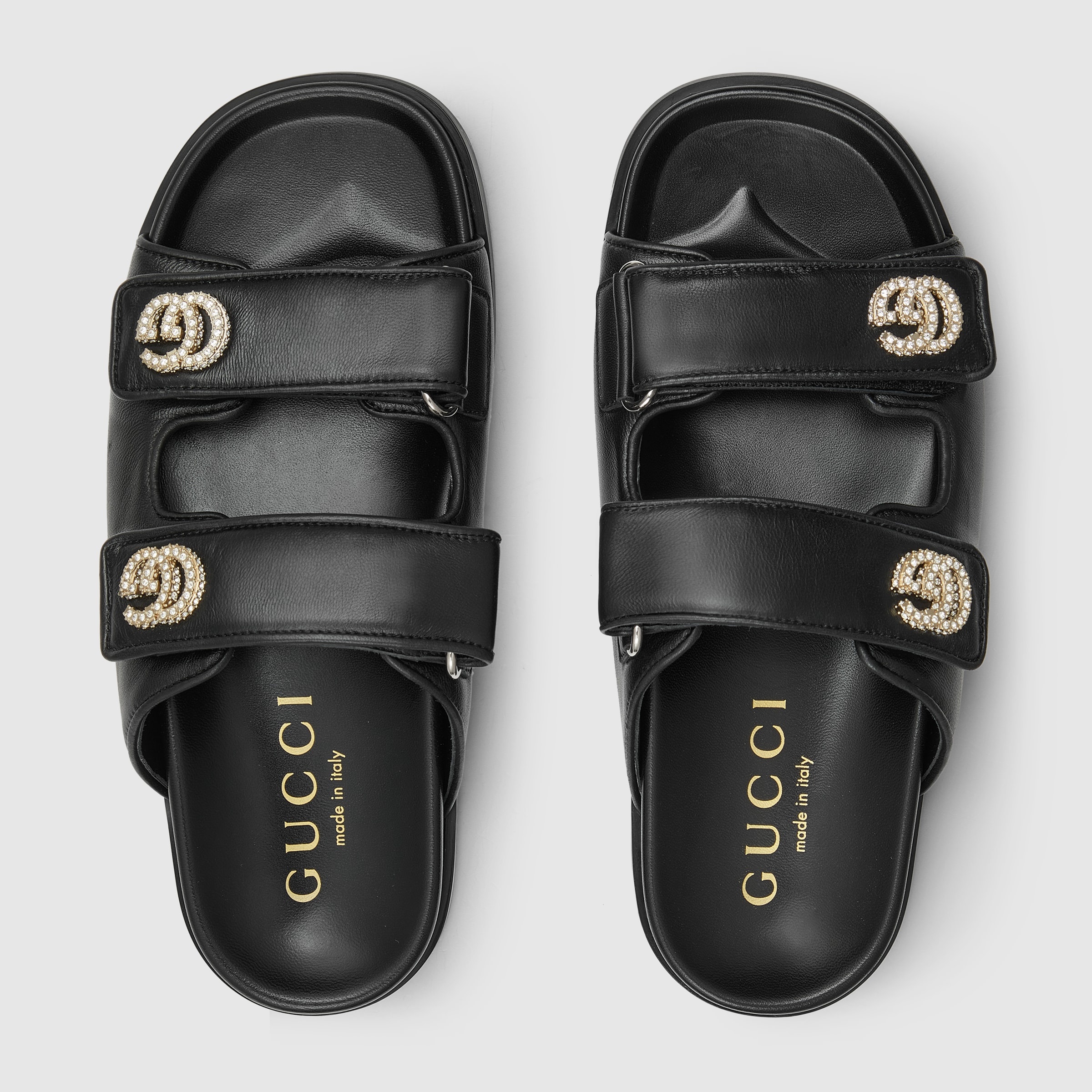 【GUCCI】 ダブルG付きレディースサンダル ダブルG ウィメンズ サンダルブラック GGレザー | GUCCI公式