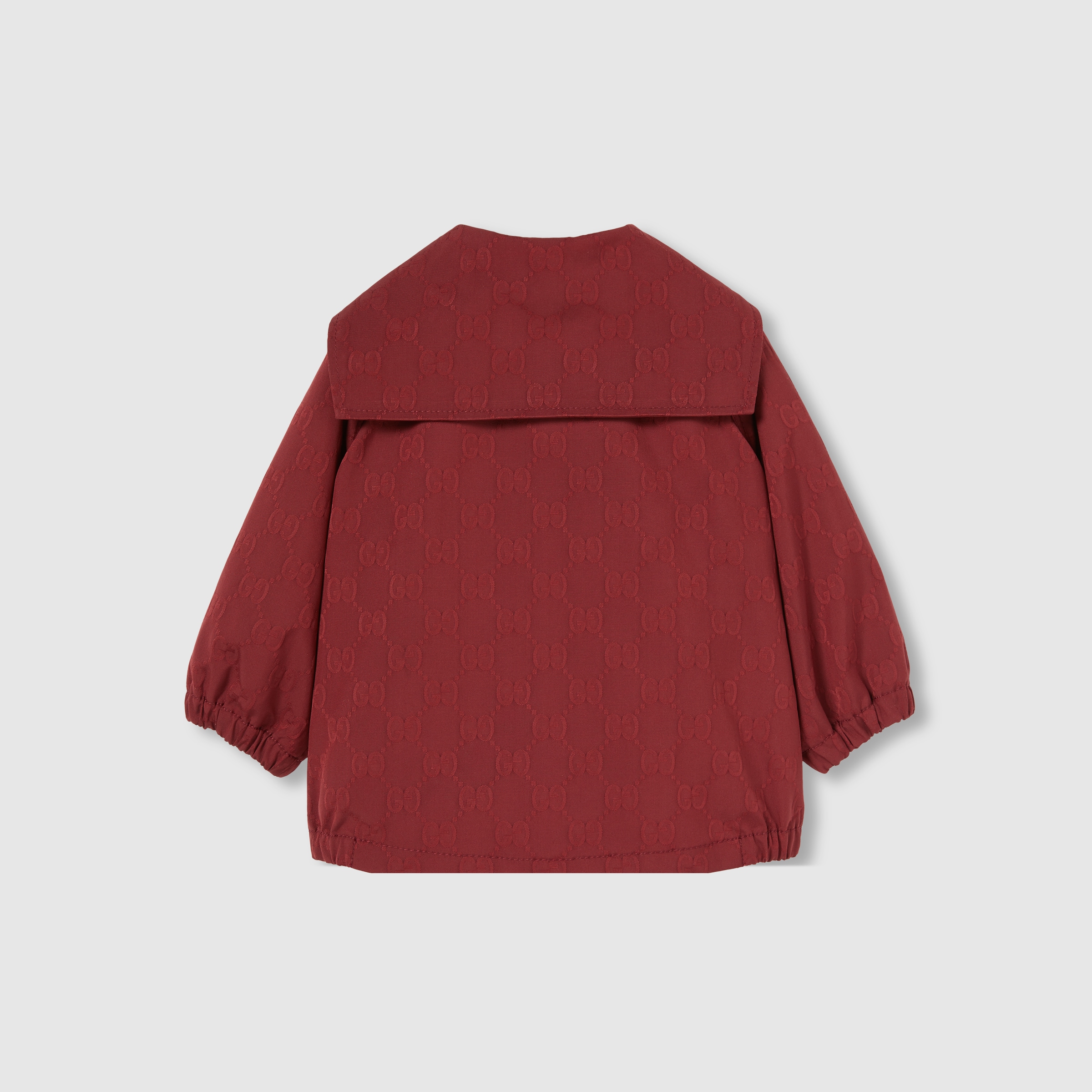 Baby GG nylon twill zip jacket in Gucci Rosso Ancora red