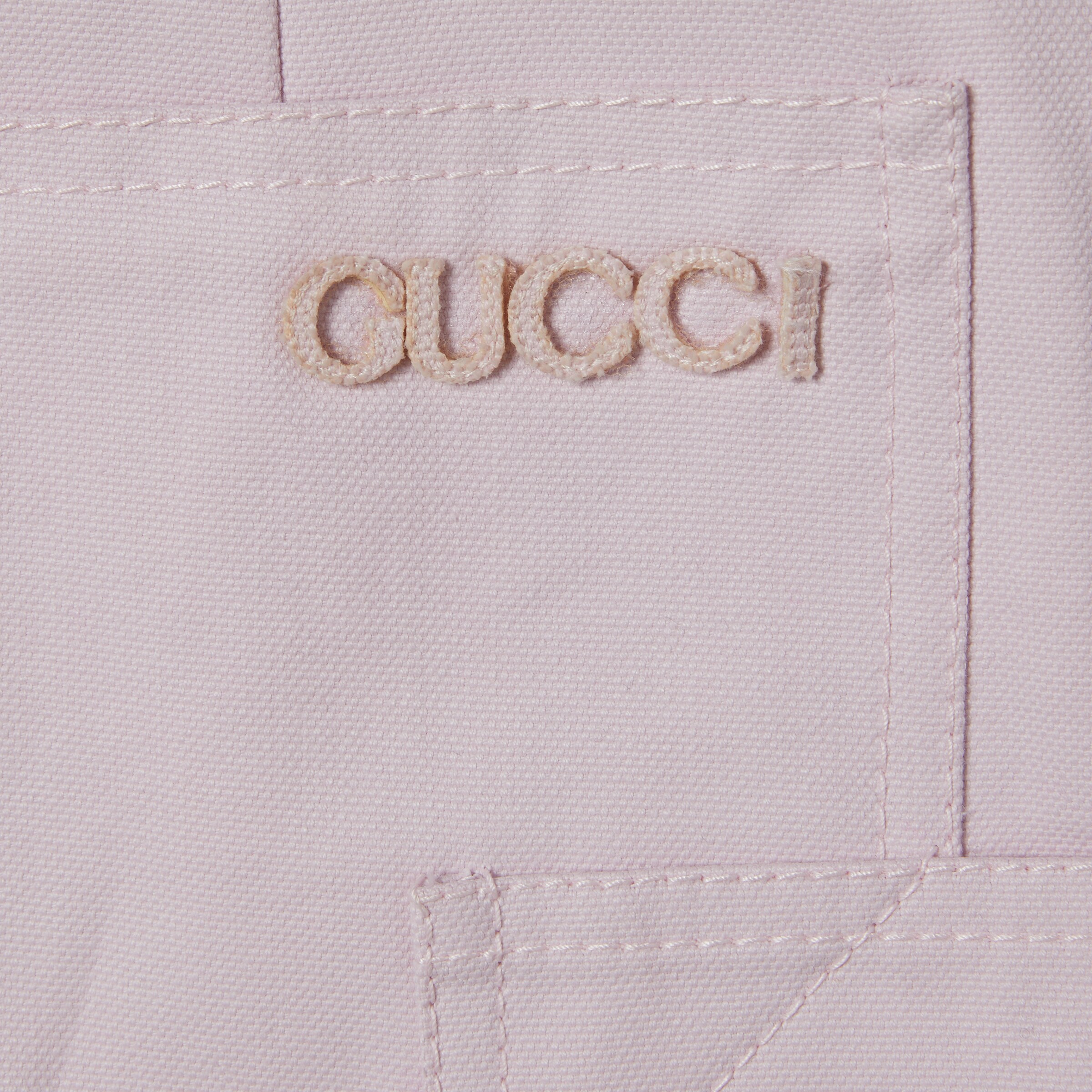 スカート GUCCI PINK COTTON MIDI SKIRT Mid-length cotton canvas delavé skirt in light pink | GUCCI® US