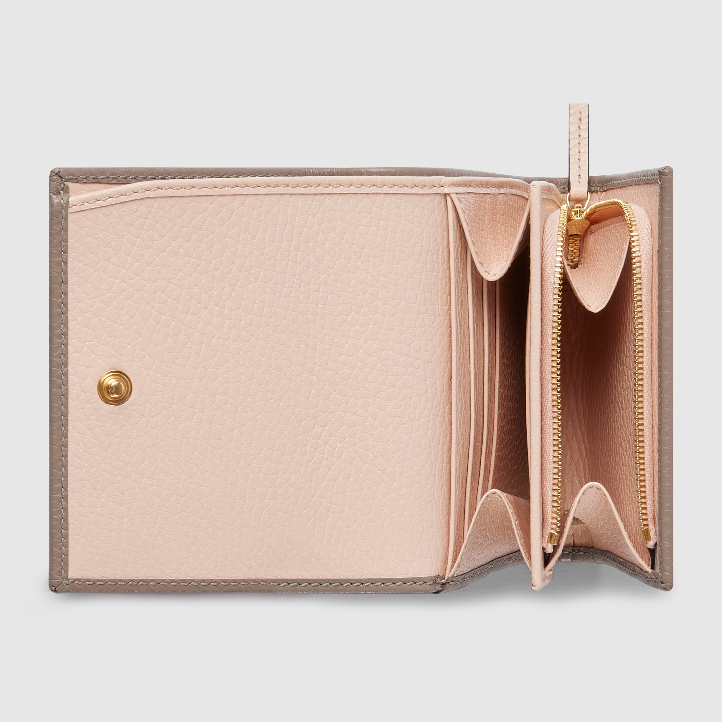 ダブルG バイカラー スモールウォレット ・トープ レザー | GUCCI公式