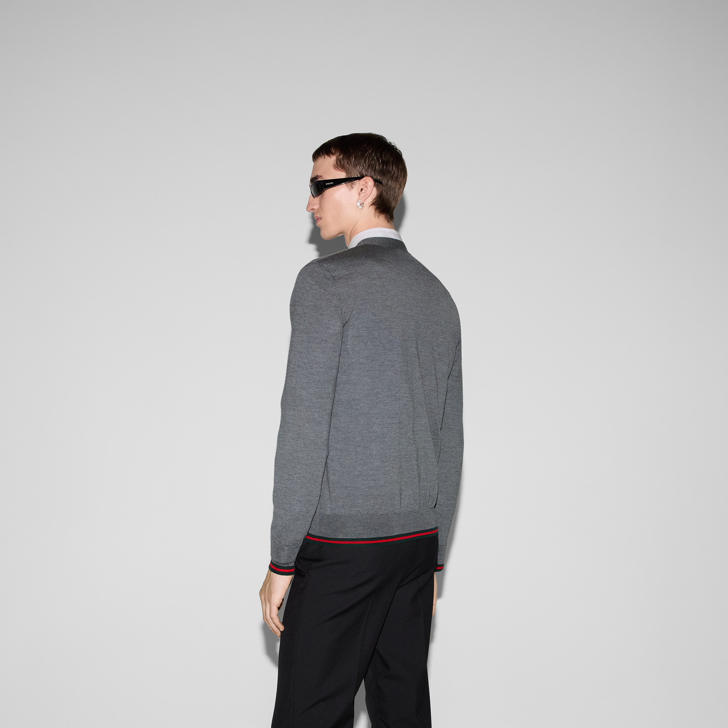 Gucci Cardigan In Cotone 414151-X6896 Con Banda Logata