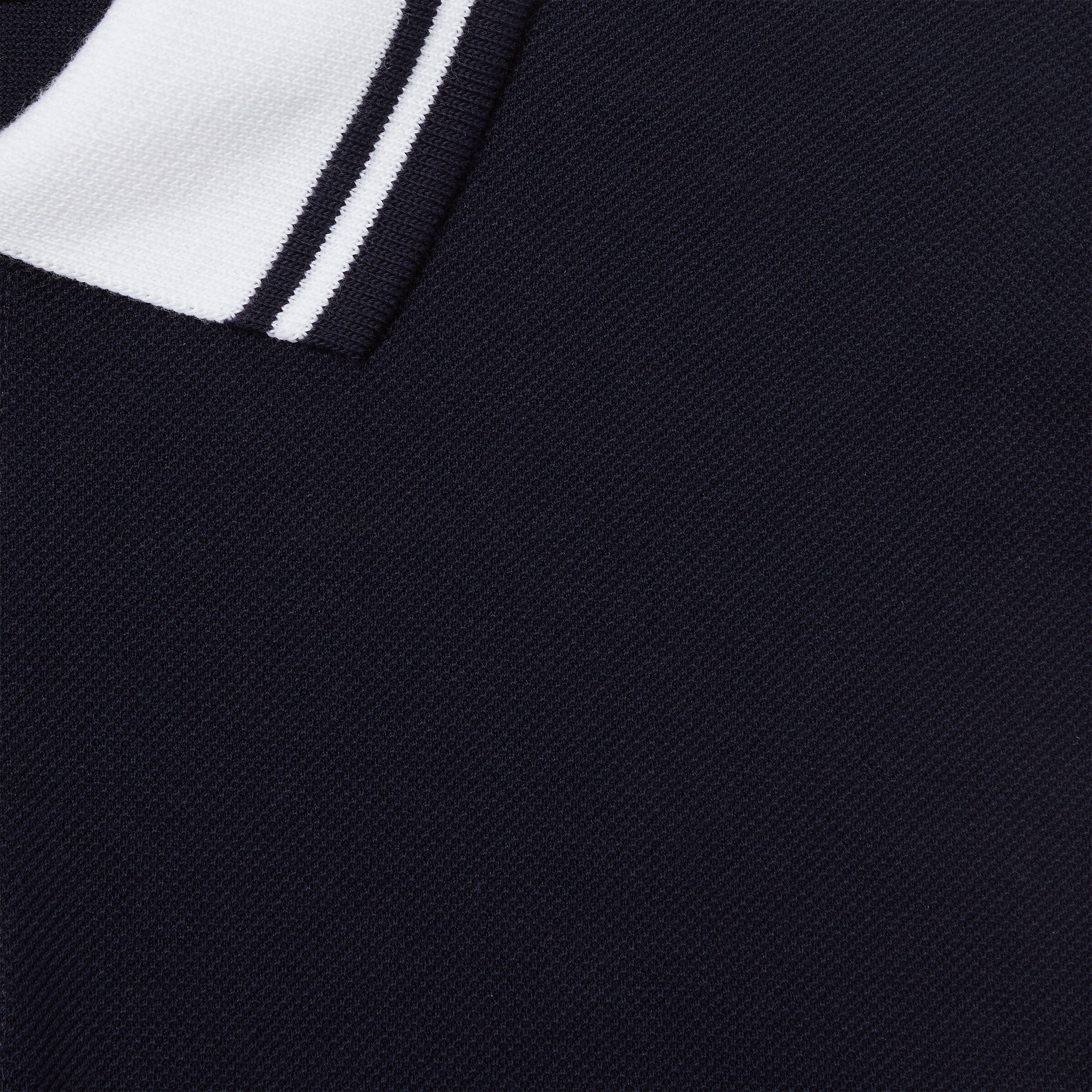 Cotton piquet polo shirt with print in navy | GUCCI® US