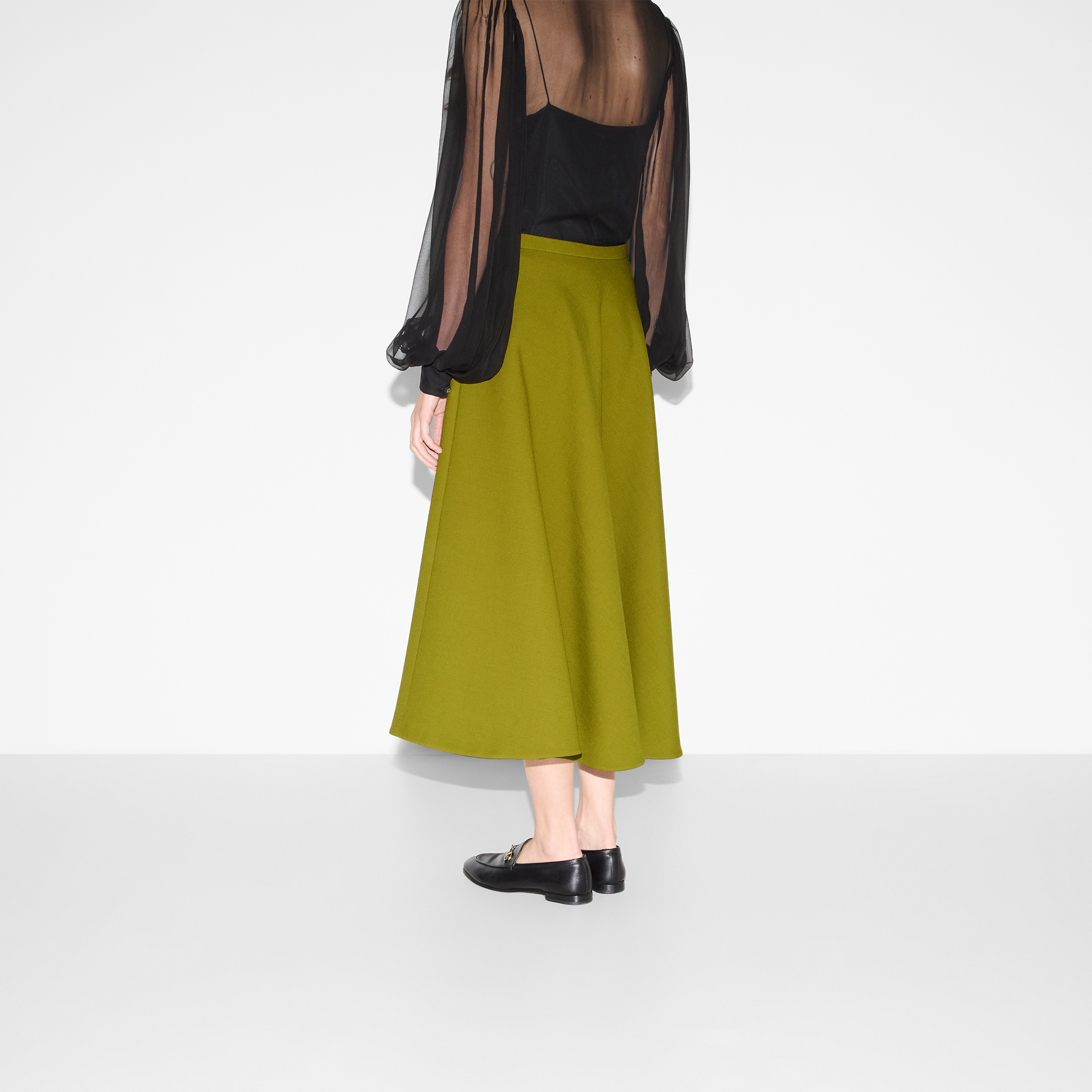 Gucci Women Lilac Crepe Skirt