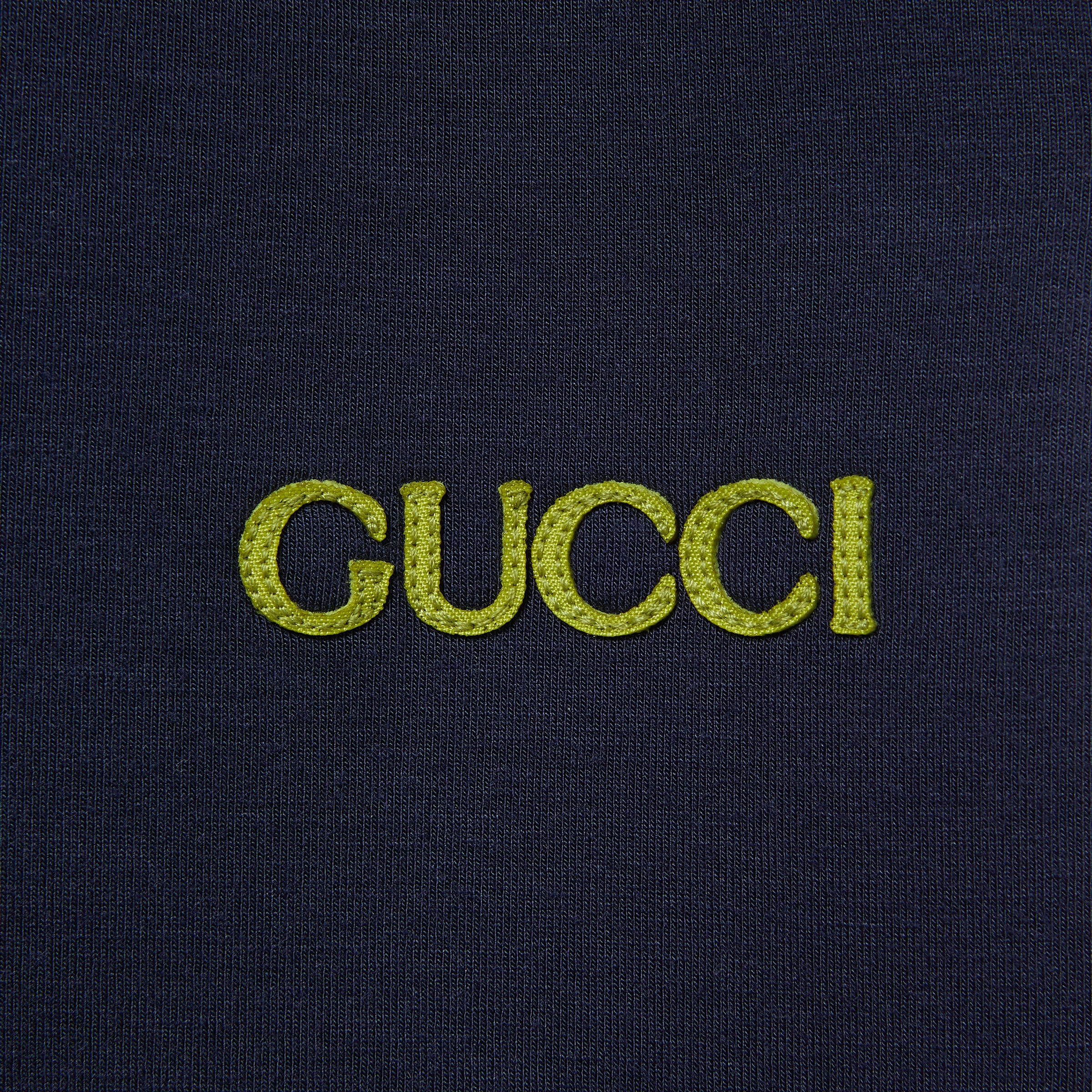 Jersey shorts with patch in blue | GUCCI® US