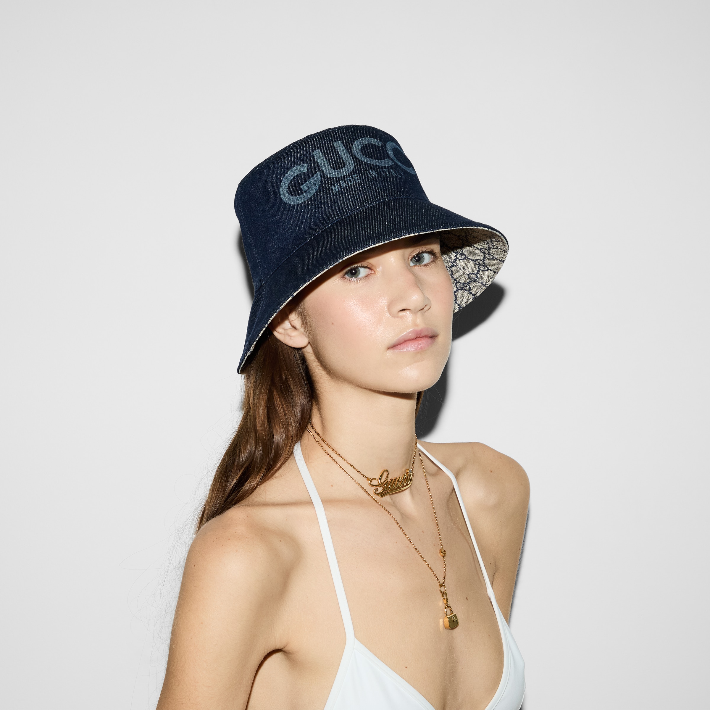 ハット GUCCI Gg Denim Bucket Hat Gucci GG Denim Bucket Hat Black - US