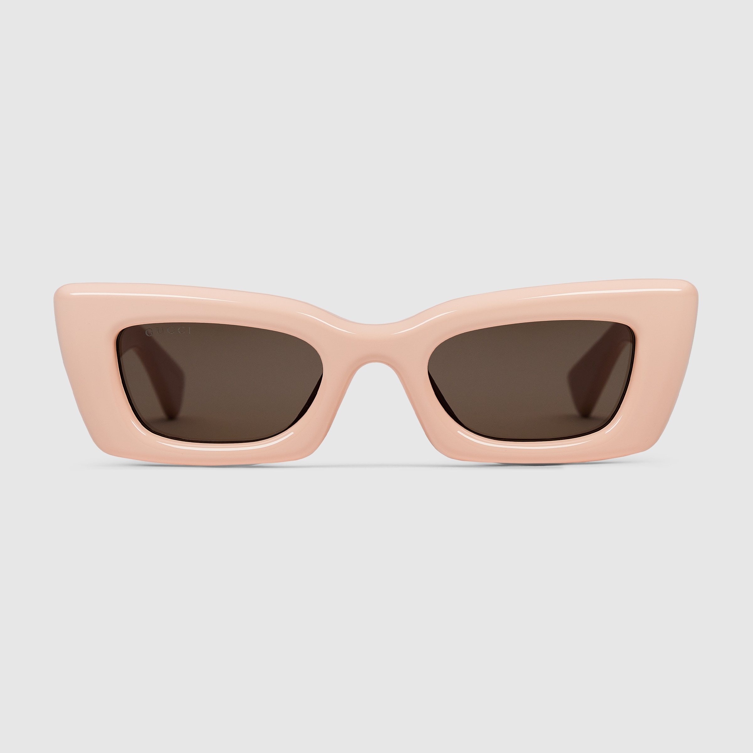 Cat-eye frame sunglasses in light pink | GUCCI® US