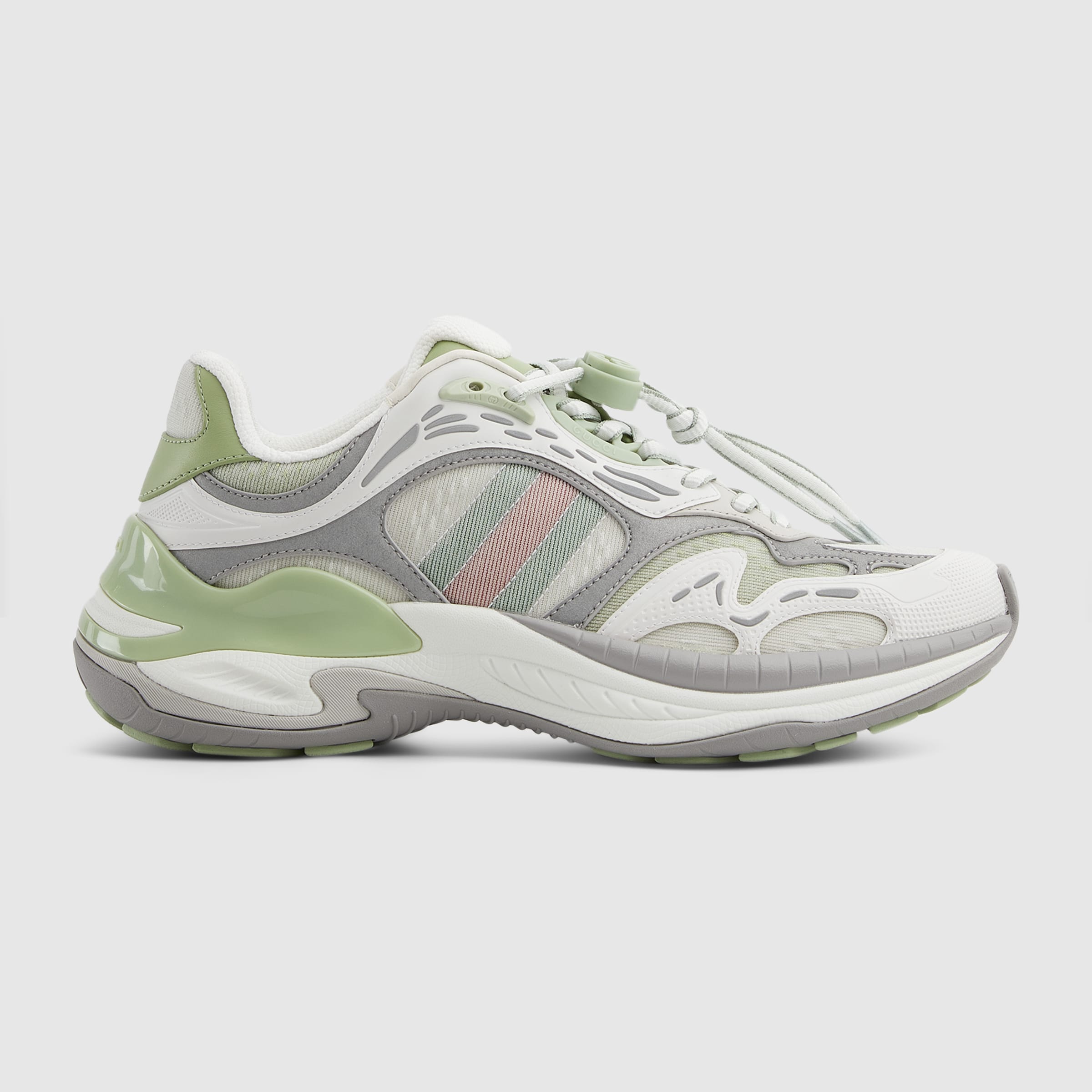 スニーカー GUCCI  Gucci Sneakers Women Leather White/Green Women's Gucci Ace sneaker with Web in white leather | GUCCI® US