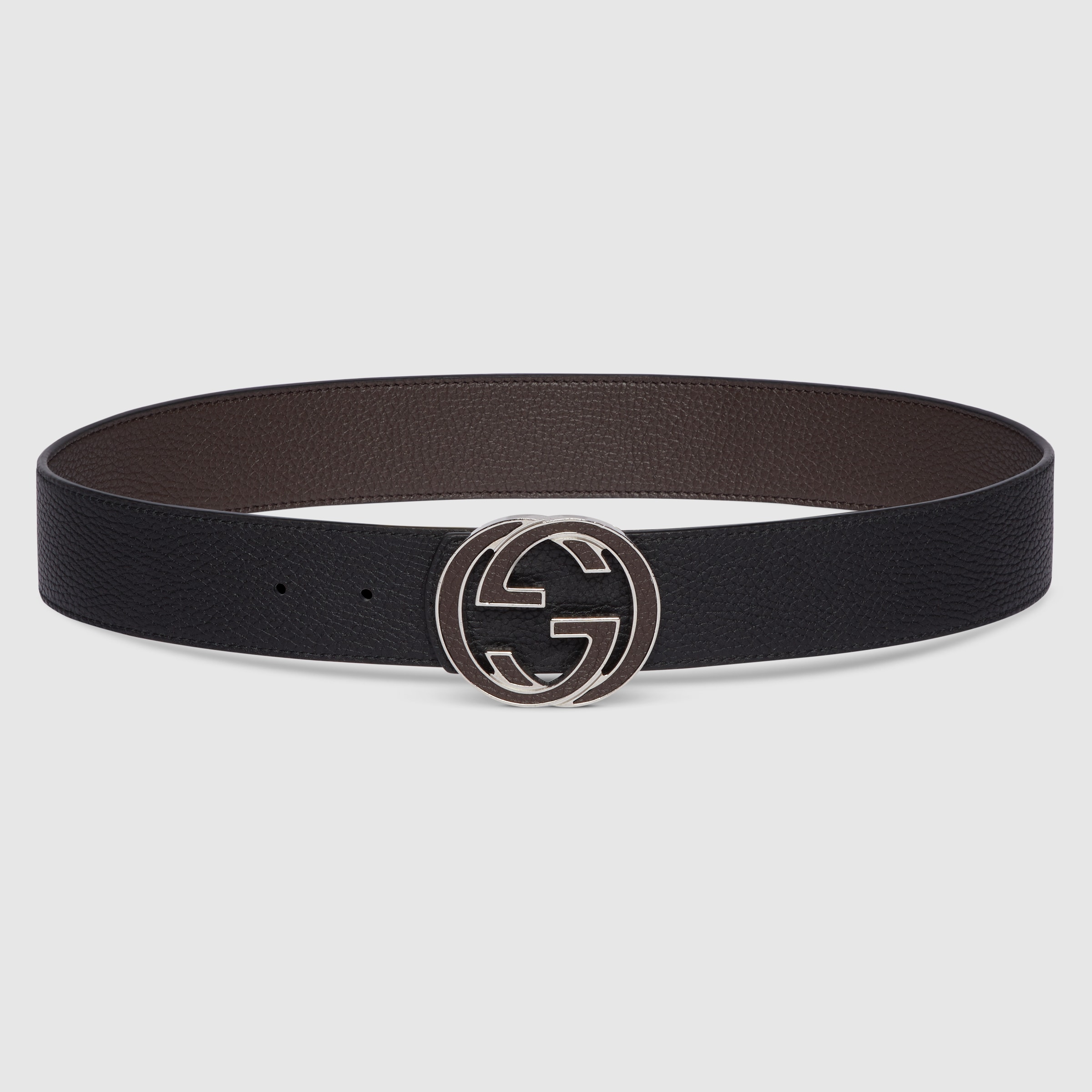 GUCCI ブラック ダブルGバックル ベルト GUCCI グッチ フレーム付きダブルGバックルベルト ブラック