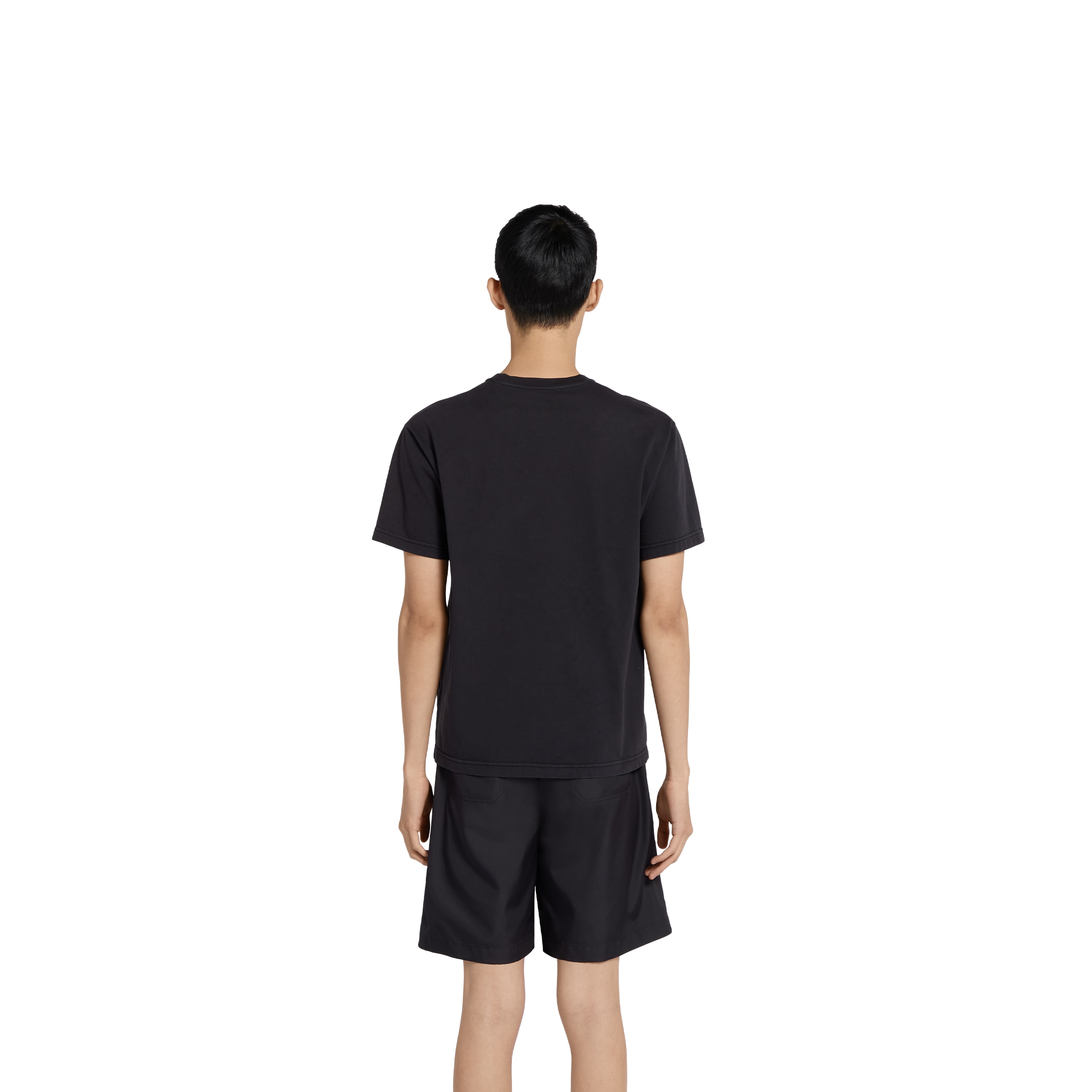 T-shirt in jersey di cotone stampato in nera | GUCCI® IT