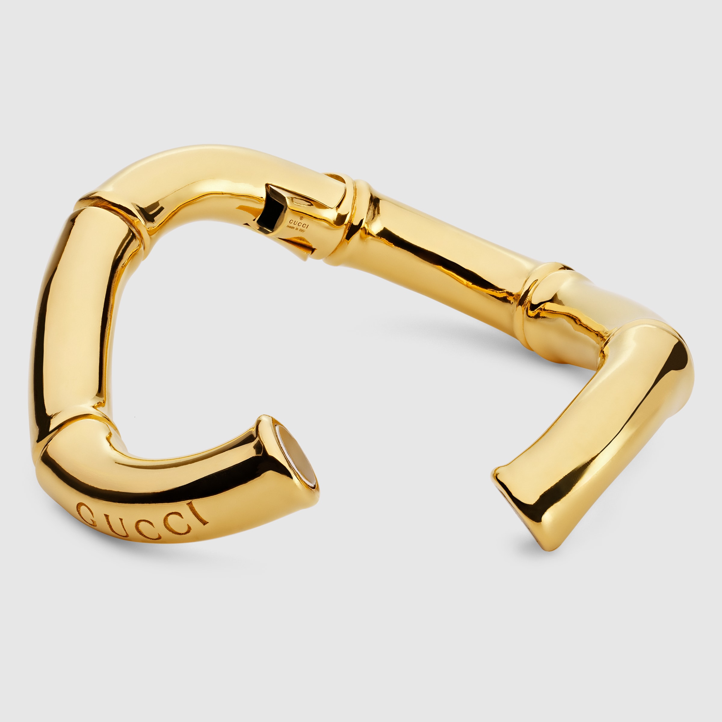 【GUCCI】Bamboo earring ゴールド Gucci Bamboo earrings in aluminium with gold-toned finish