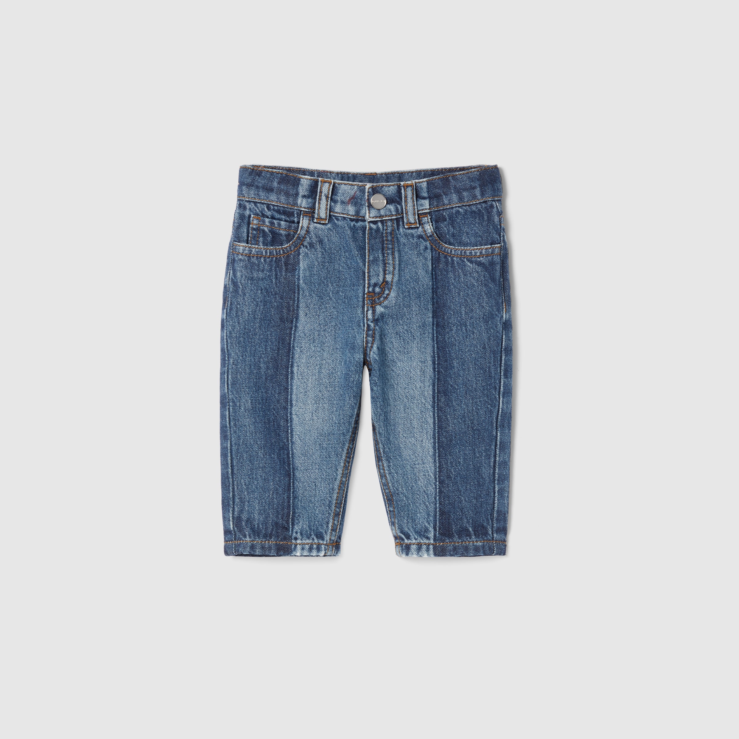 グッチ  ベビー  デニム Baby denim pants in blue and light blue | GUCCI® US