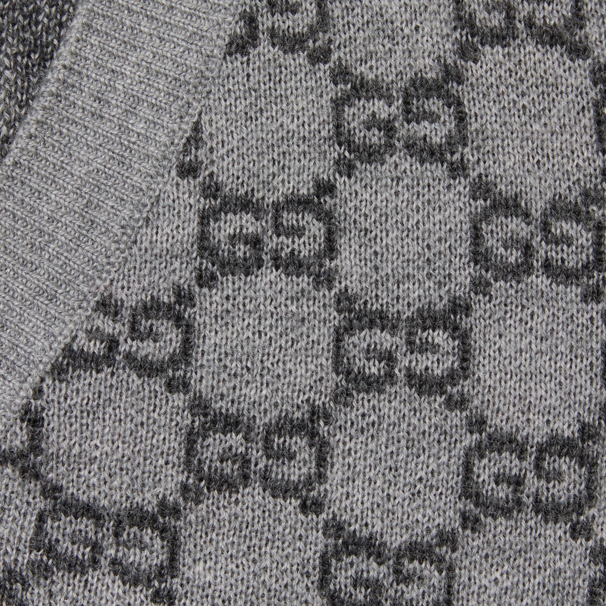 Baby GG wool jacquard cardigan in grey and dark grey | GUCCI® US
