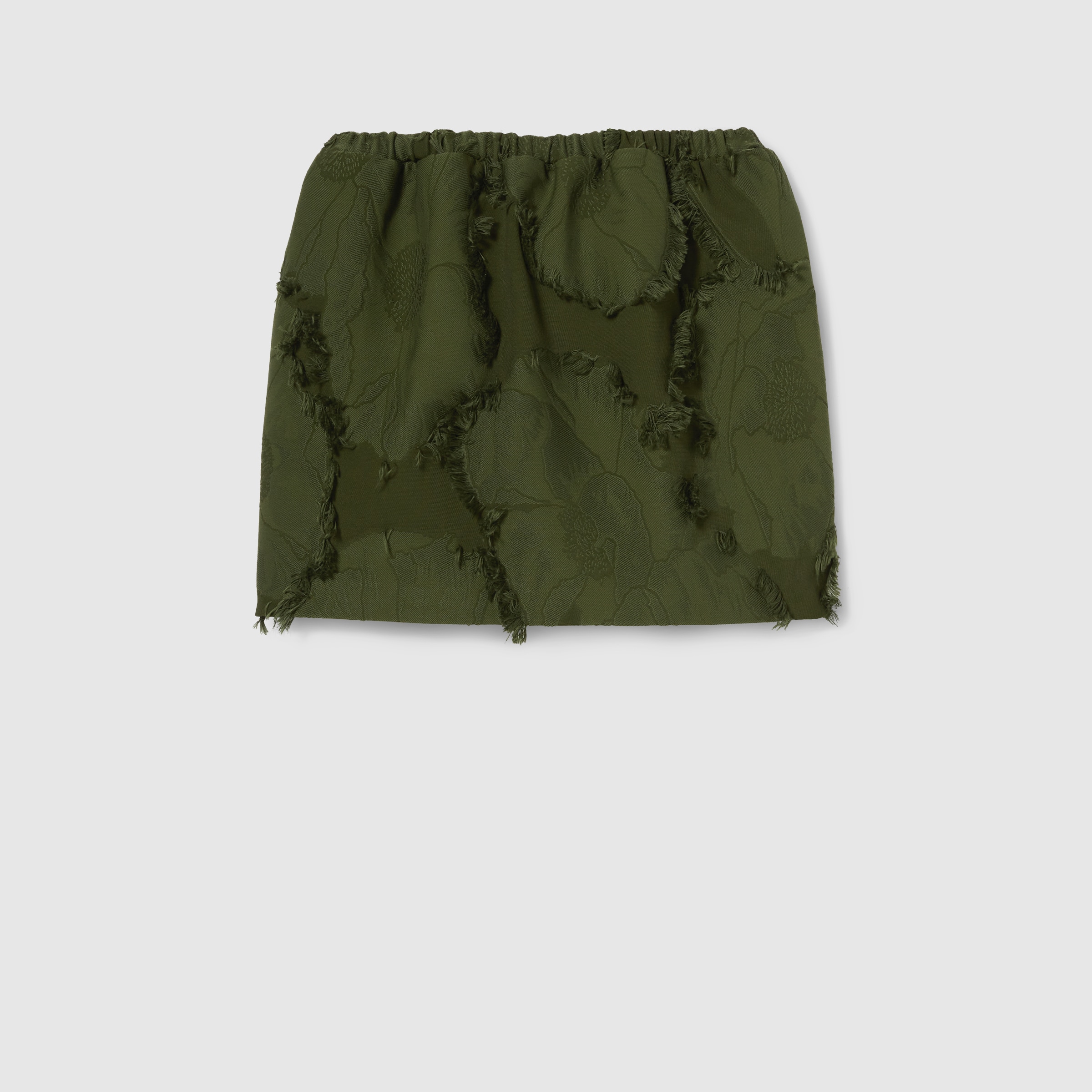 スカート GUCCI Mini forest green skirt in floral jacquard GUCCI Mini forest green skirt in floral jacquard | TheDoubleF