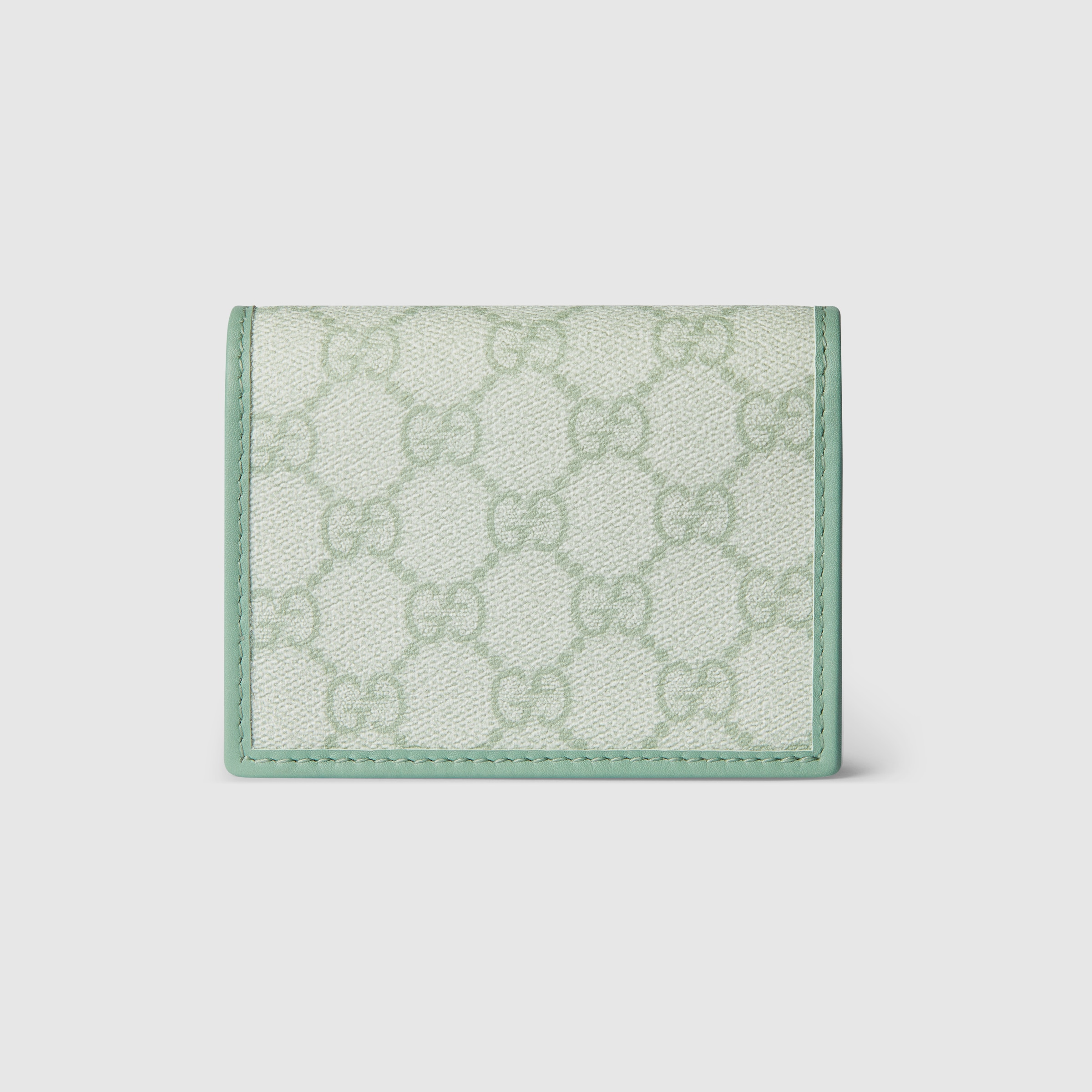 GUCCI｜HALF-LENGTH WALLETS (820692 FAD6L 9758) GG Emblem small wallet in beige and dark brown fabric