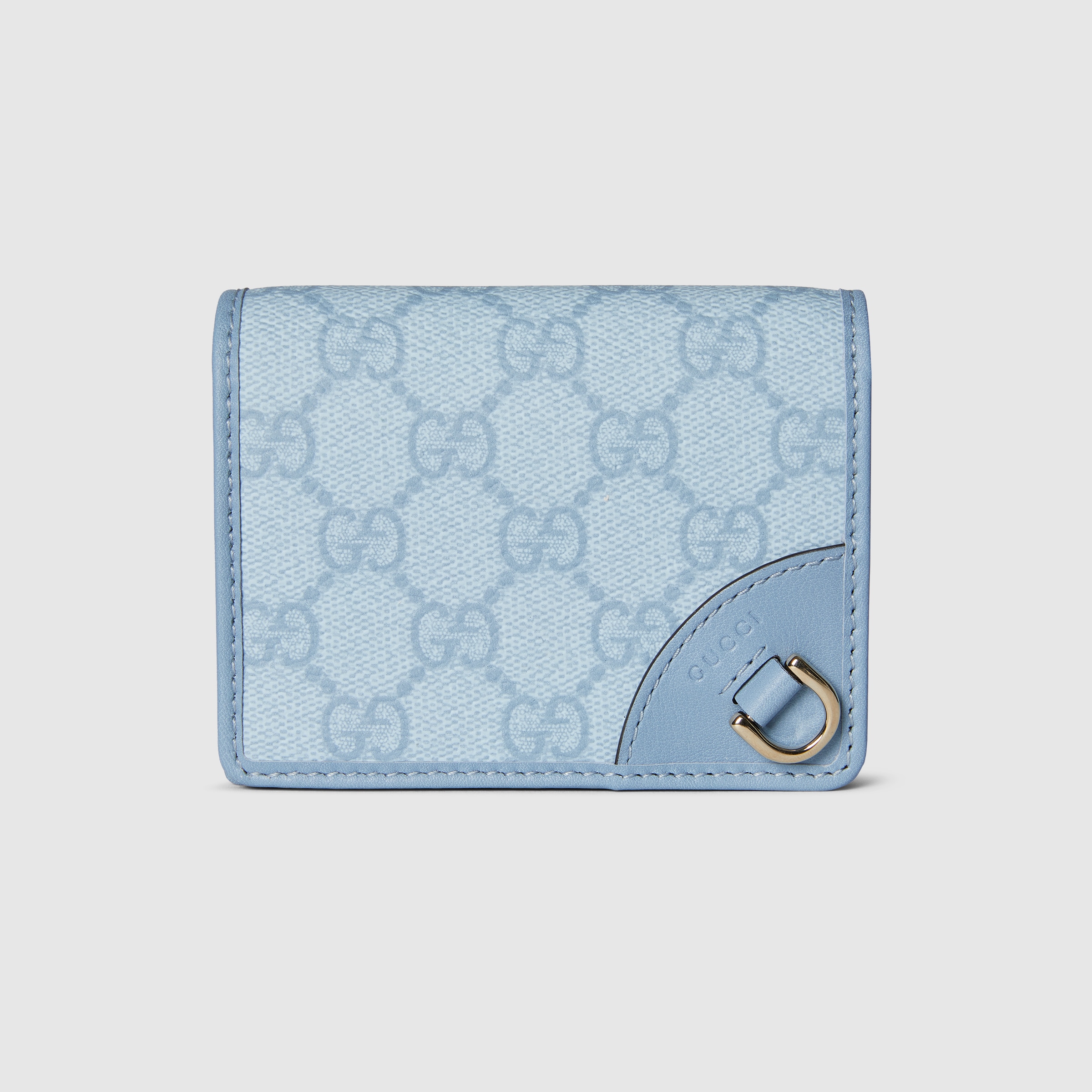 【関税&送料込み】Gucci Gg Mini Fabric Wallet GG Emblem small wallet in light blue coated fabric | GUCCI® US