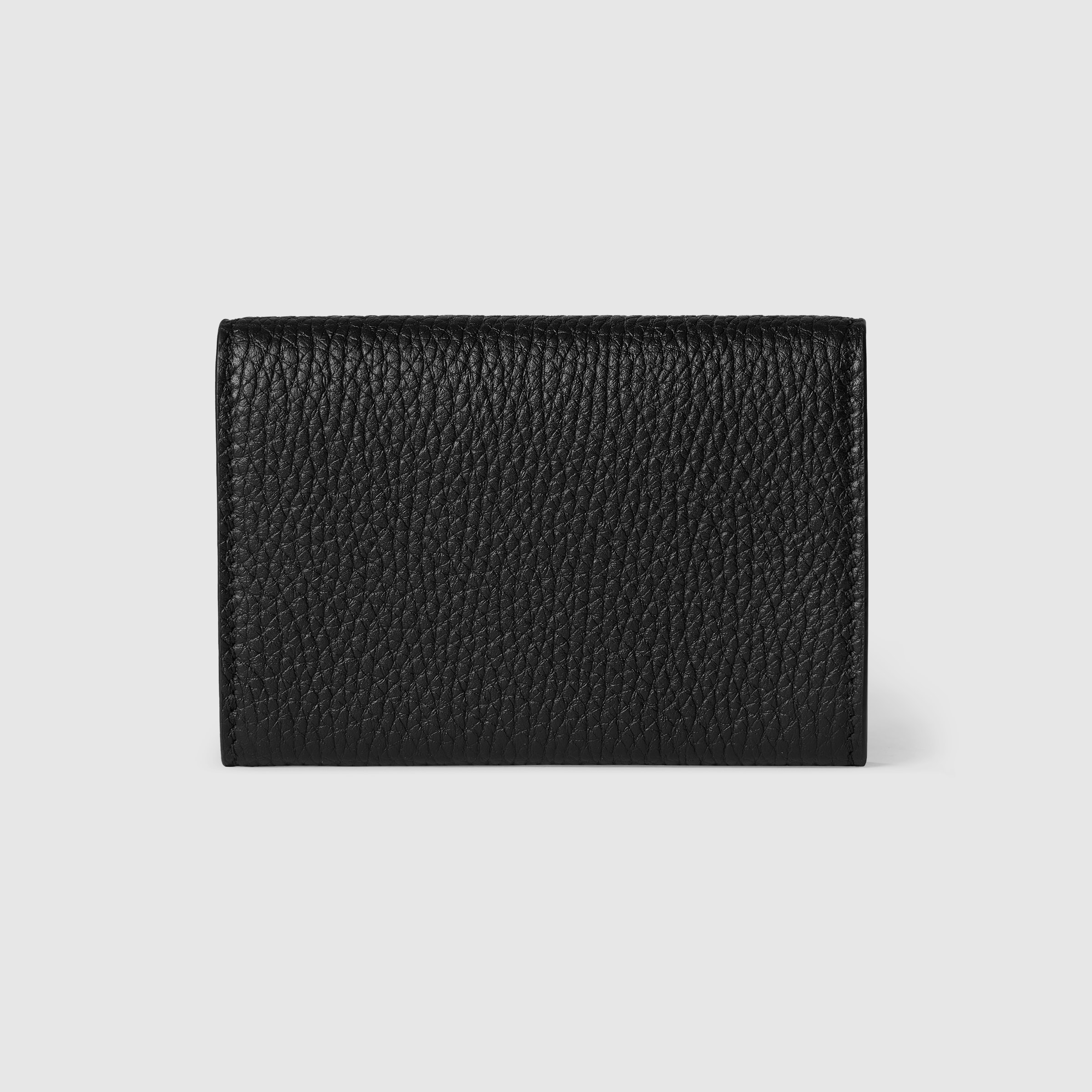 Gucci GGロゴ付きレザーケース Card case with Gucci logo in black leather | GUCCI® US
