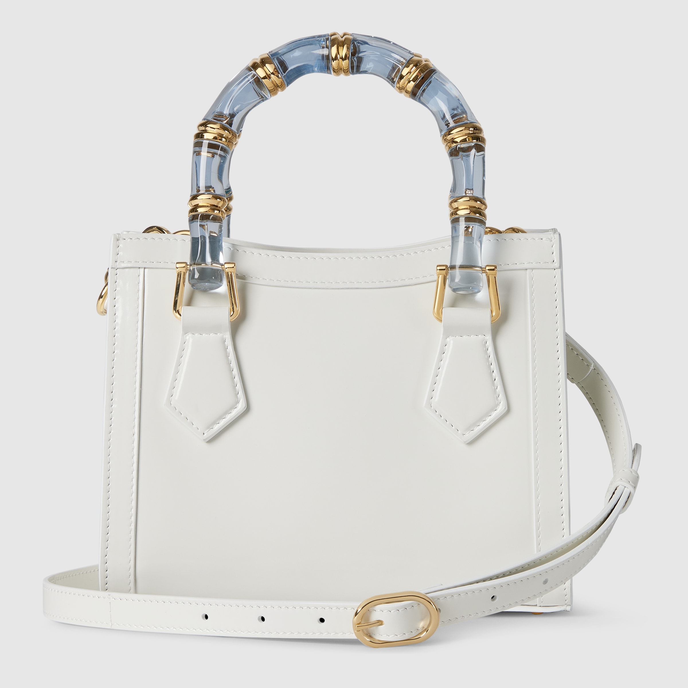 GUCCI ダイアナ　バンブー ホワイトレザートートバッグ GUCCI ダイアナ バンブー ホワイトレザートートバッグ GUCCI ダイアナ