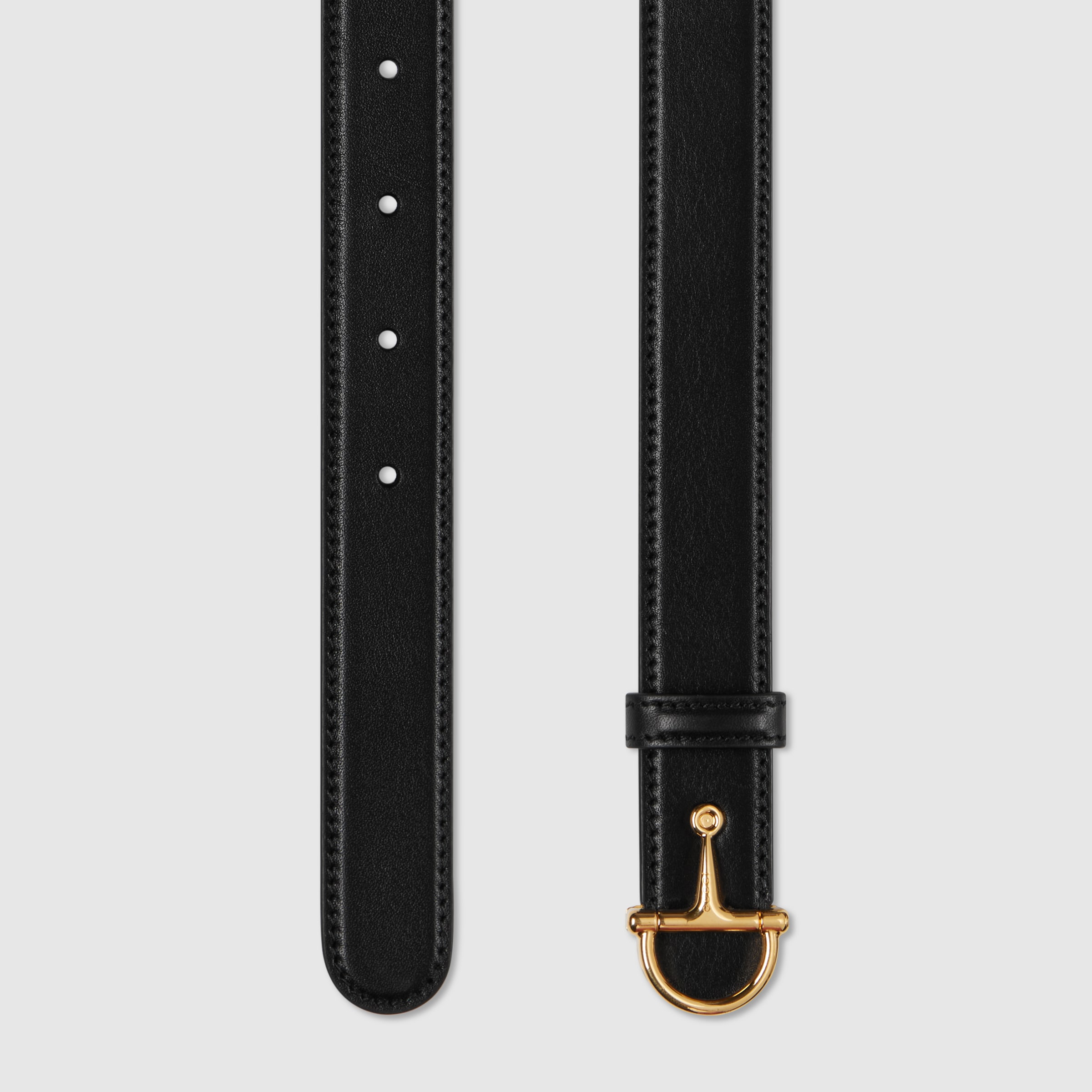 ベルト GUCCI BELT (836993AAEC2 1000) Wide belt with Interlocking G buckle in black leather