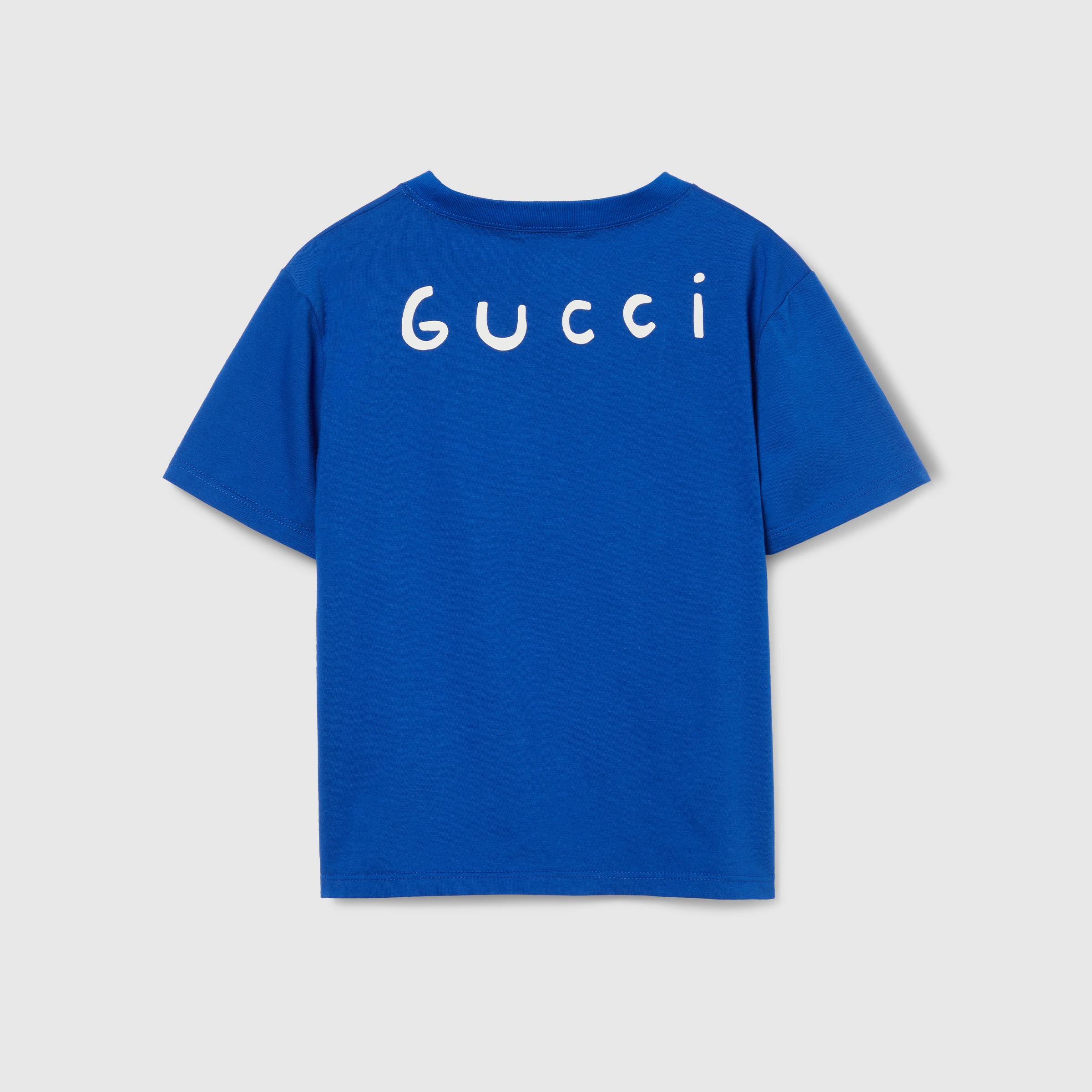 チルドレンズ〕プリント コットン Tシャツ ・ブルー | GUCCI公式