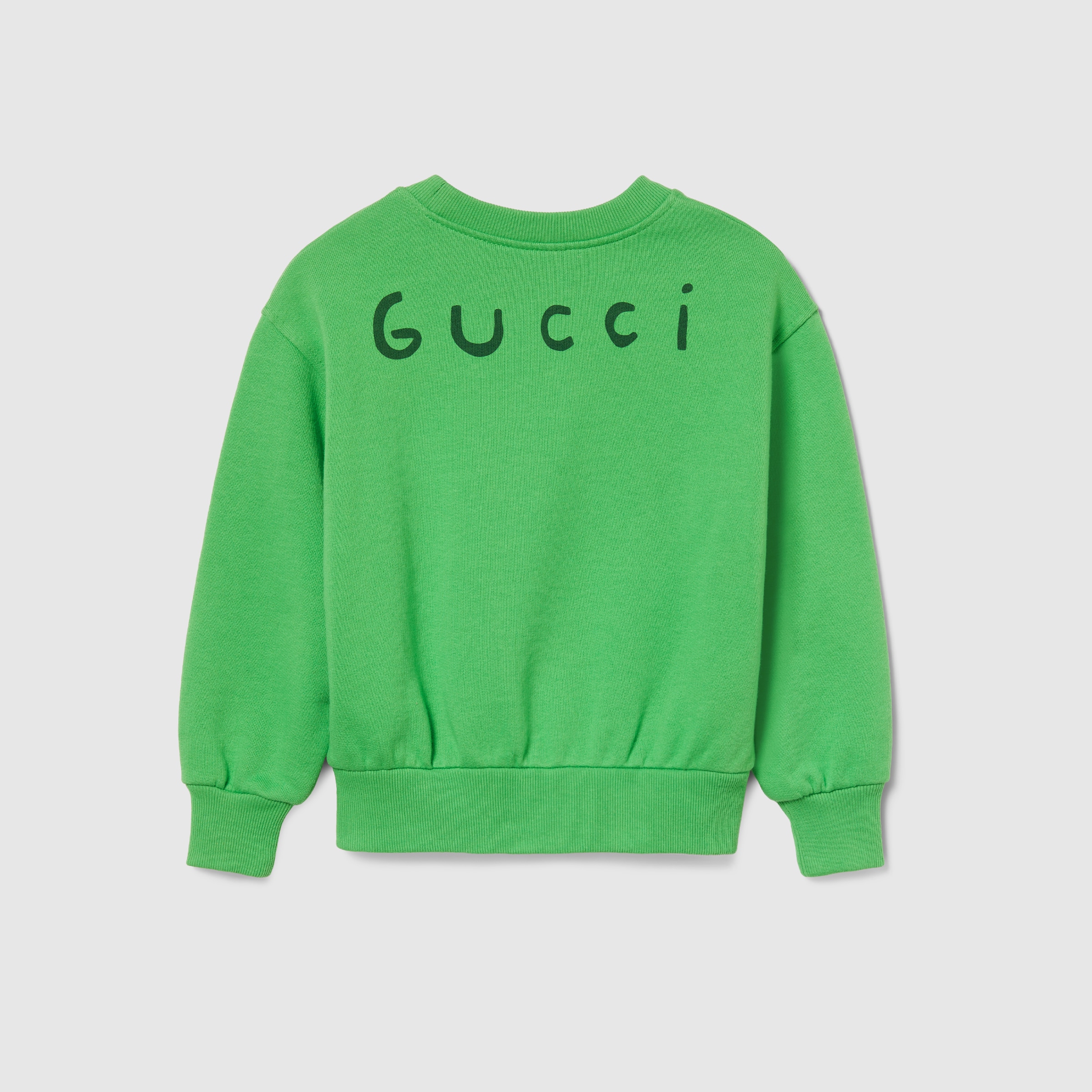 Children's printed cotton sweatshirt in green | GUCCI® US