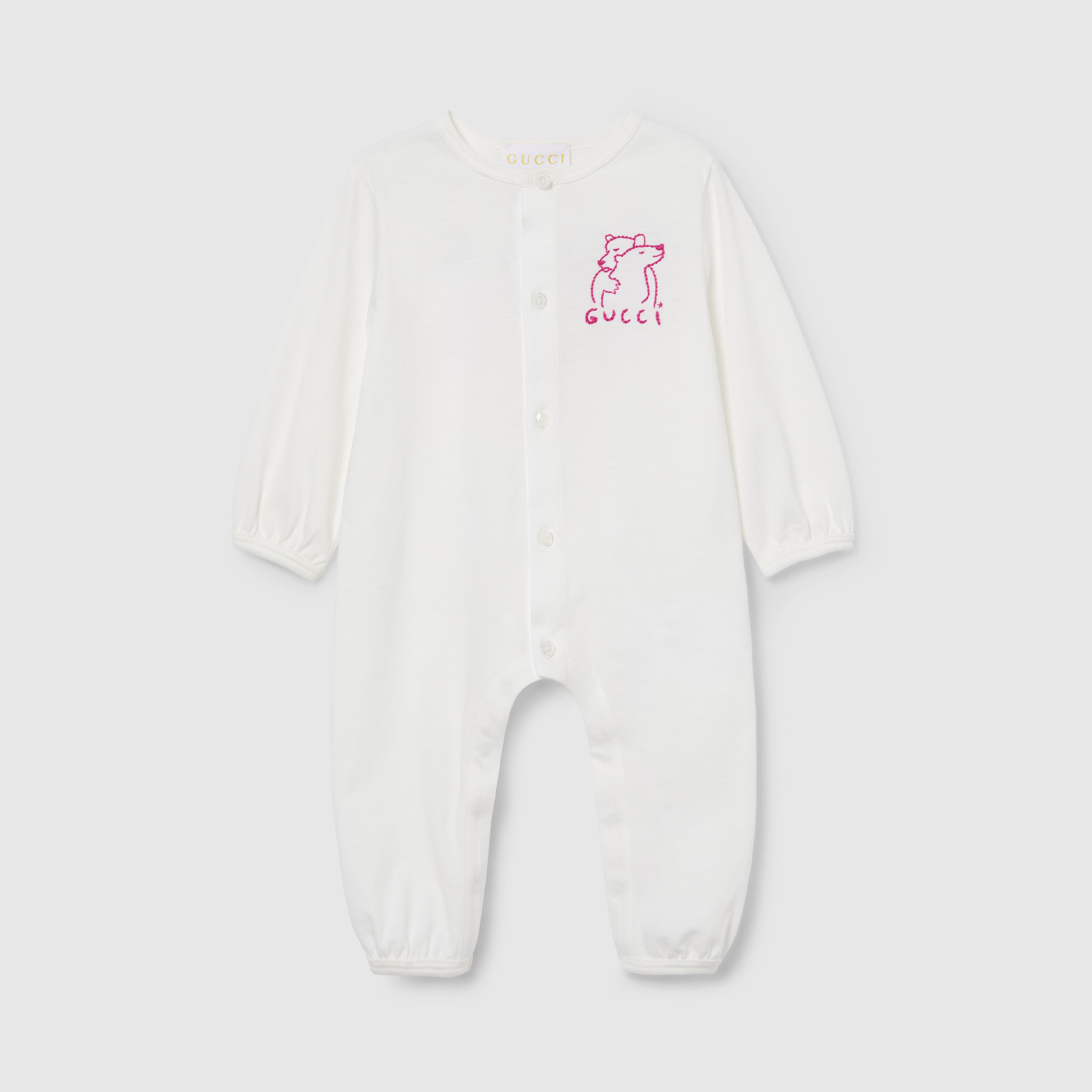 【美品】GUCCI  ワンピース　ベビー ベビー〕プリント コットン ワンピース ・ホワイト | GUCCI公式