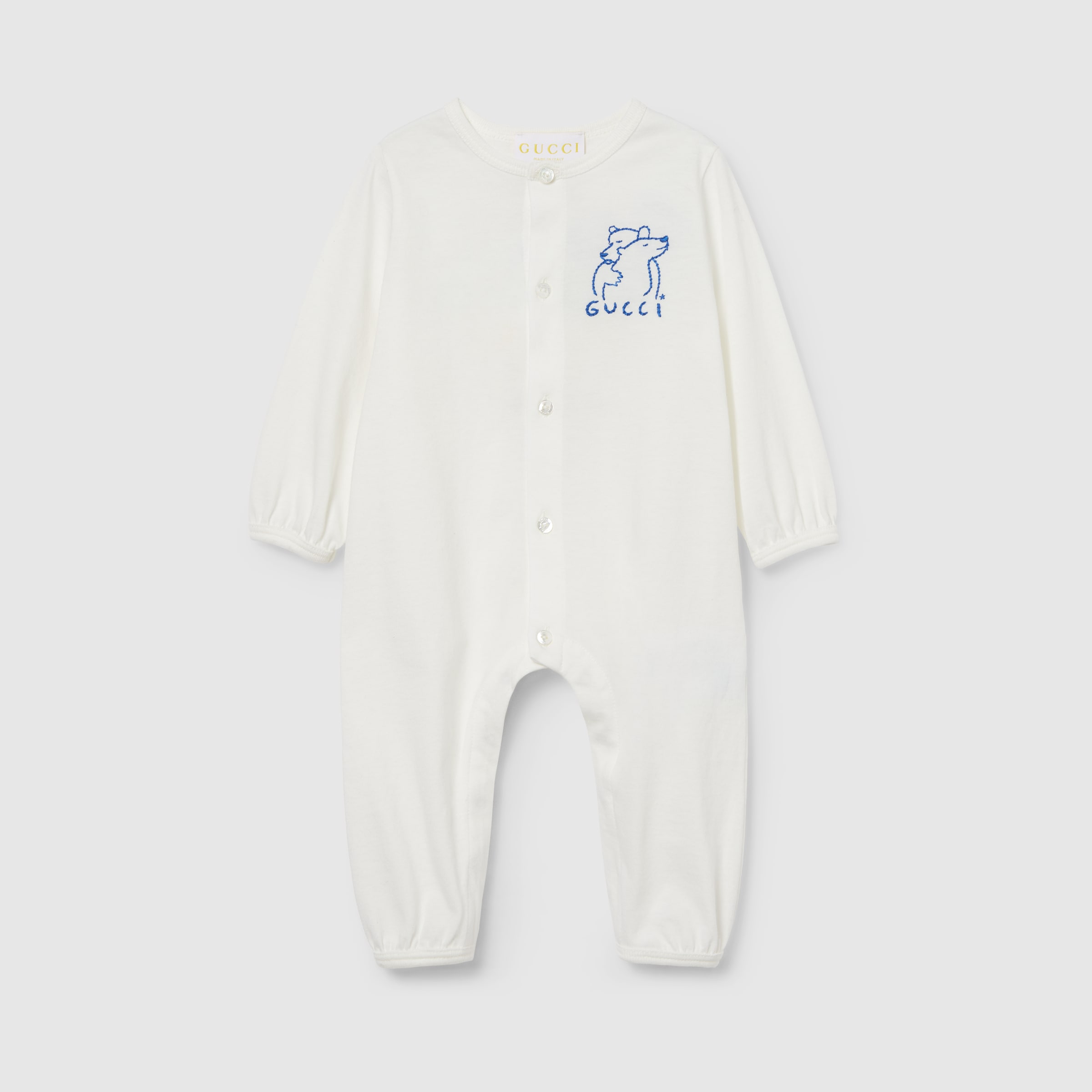 ベビー〕プリント コットン ワンピース ・ホワイト | GUCCI公式