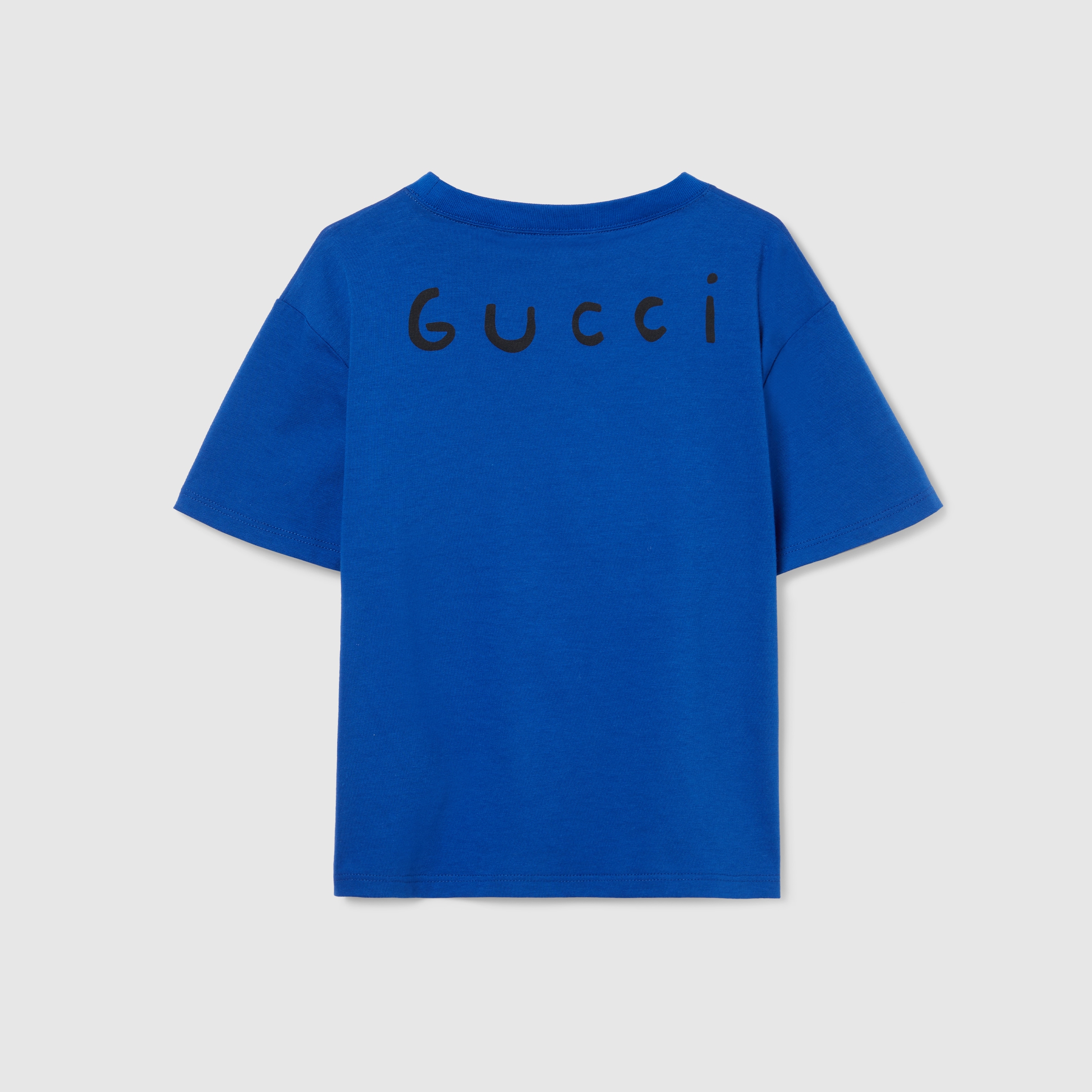Children's printed cotton T-shirt in blue | GUCCI® US