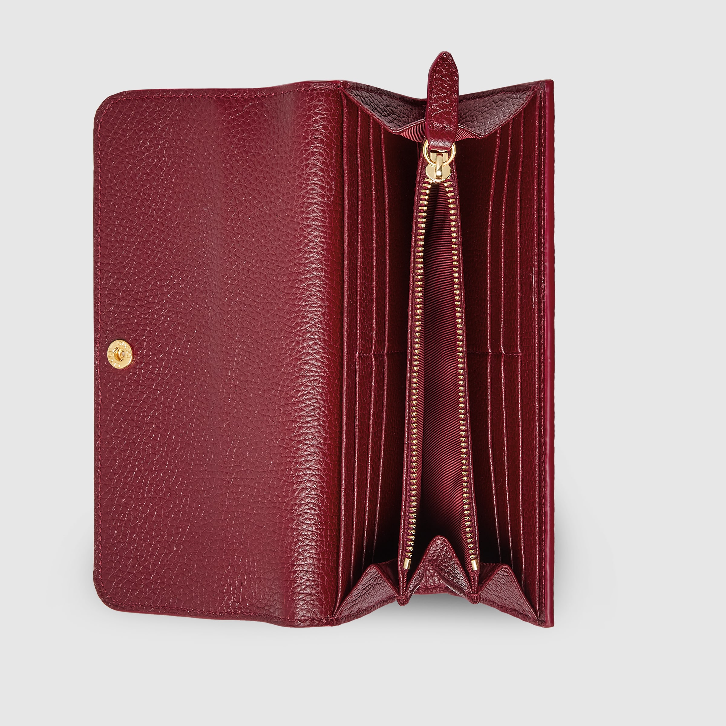 折りたたみ財布 GUCCI WALLETS ROSSO ANCORA SA ®غوتشي |‎Mini zip wallet with Gucci script in Rosso