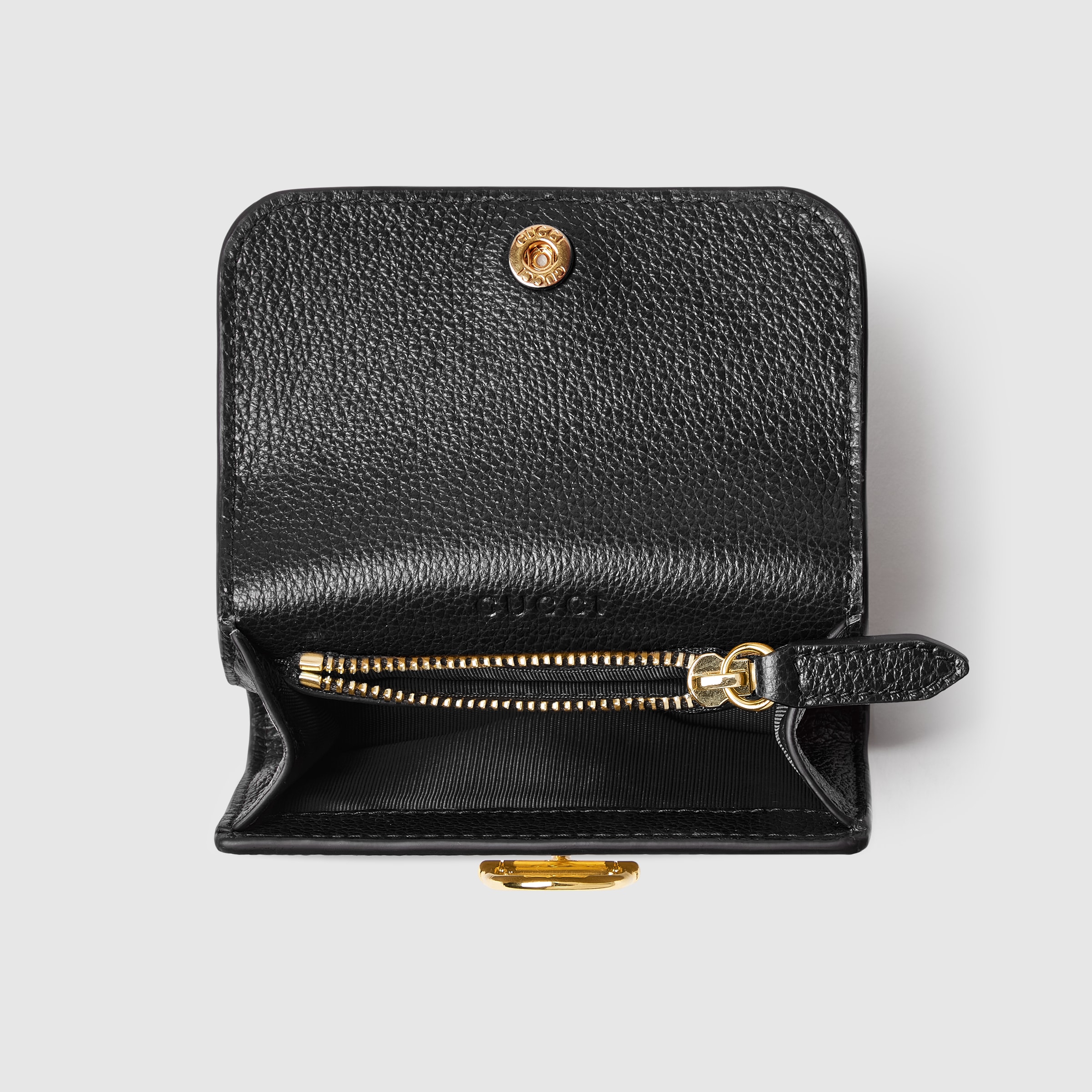 小物 Gucci card case Card case with Gucci logo in black leather | GUCCI® US
