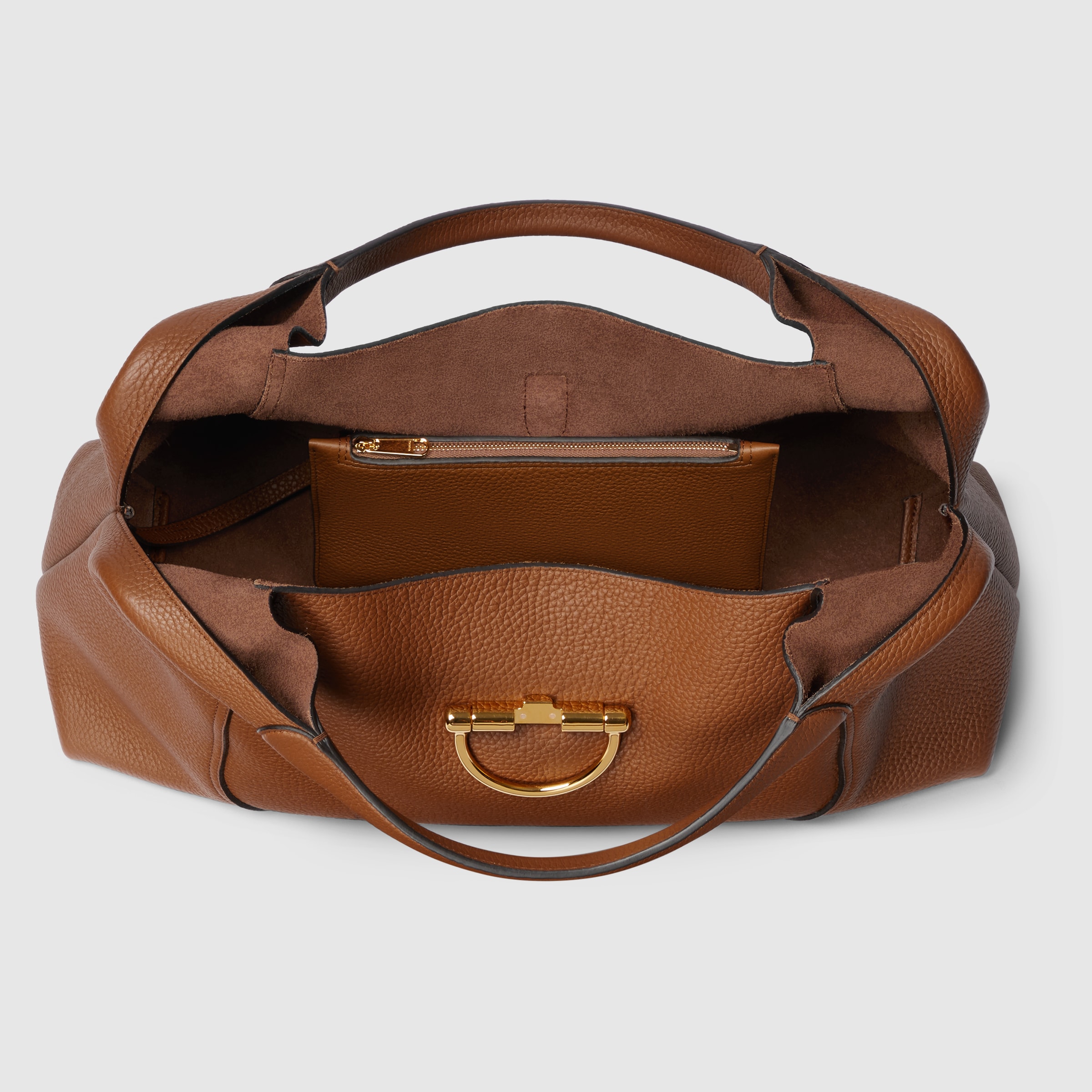 Gucci Softbit Shoulder Bag Brown Calfskin 248330