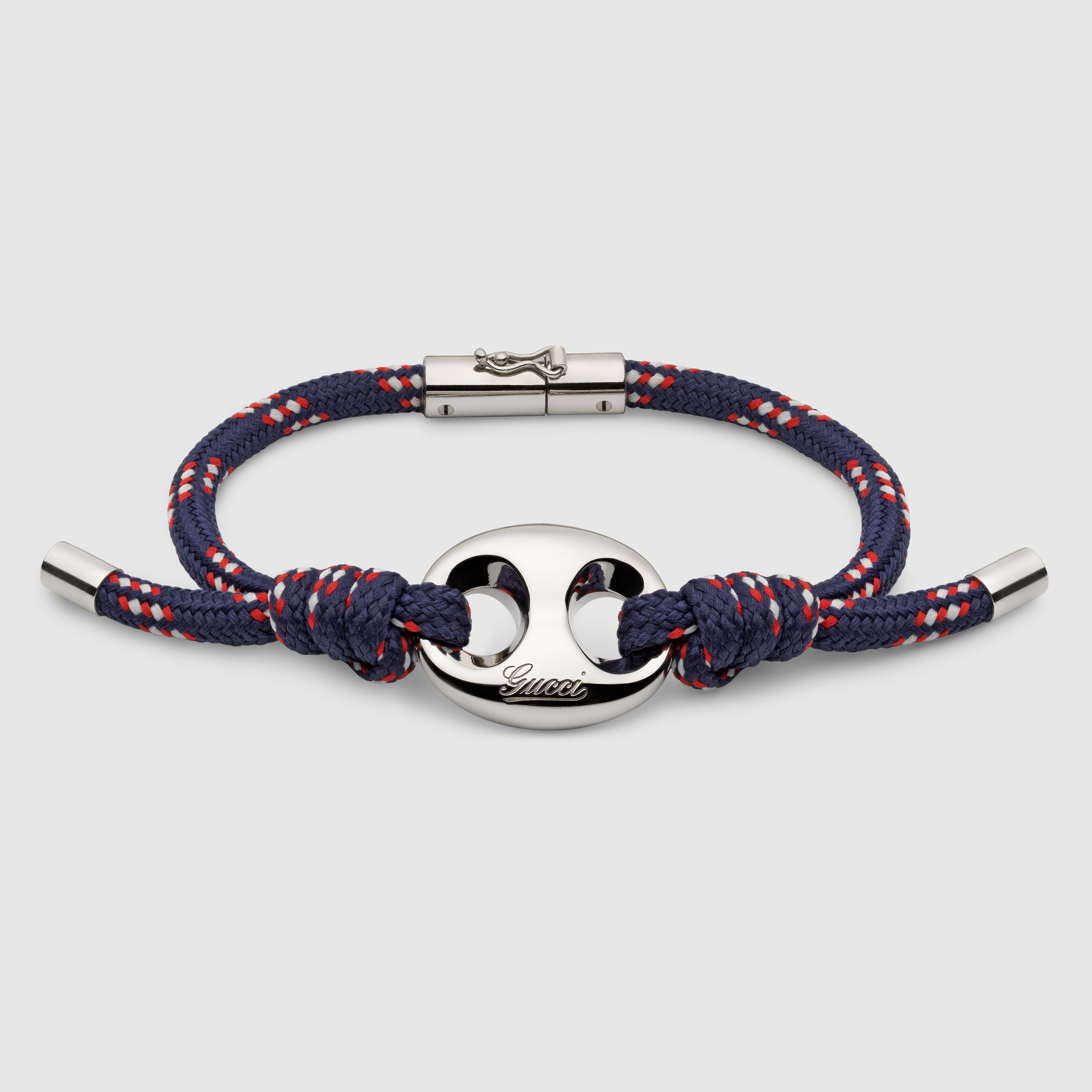 国内直営**GUCCI**マリナ チェーン ファブリック ブレスレット グッチ マリナ チェーン〕ファブリック ブレスレットブラック