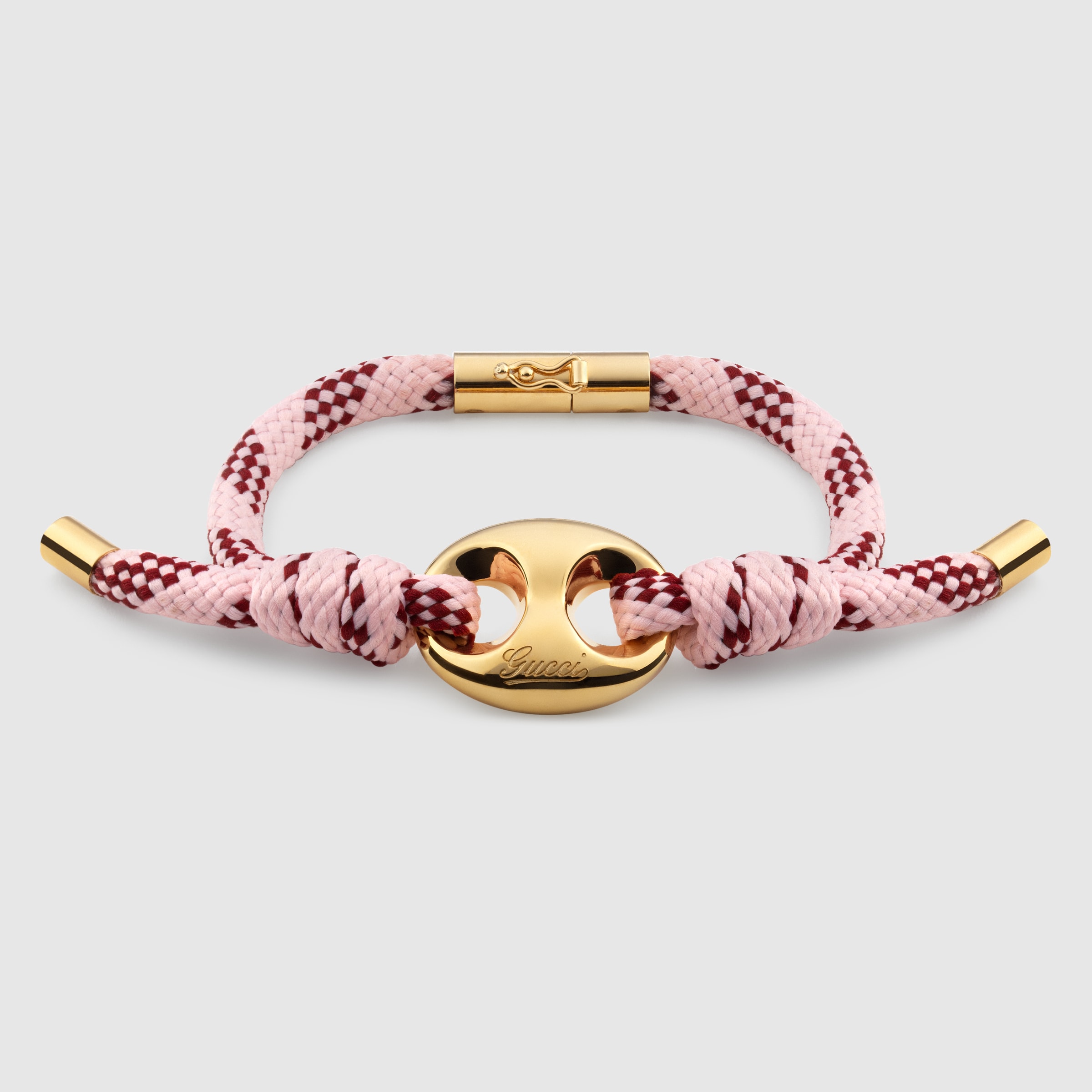 国内直営**GUCCI**マリナ チェーン ファブリック ブレスレット グッチ マリナ チェーン〕ファブリック ブレスレットブラック