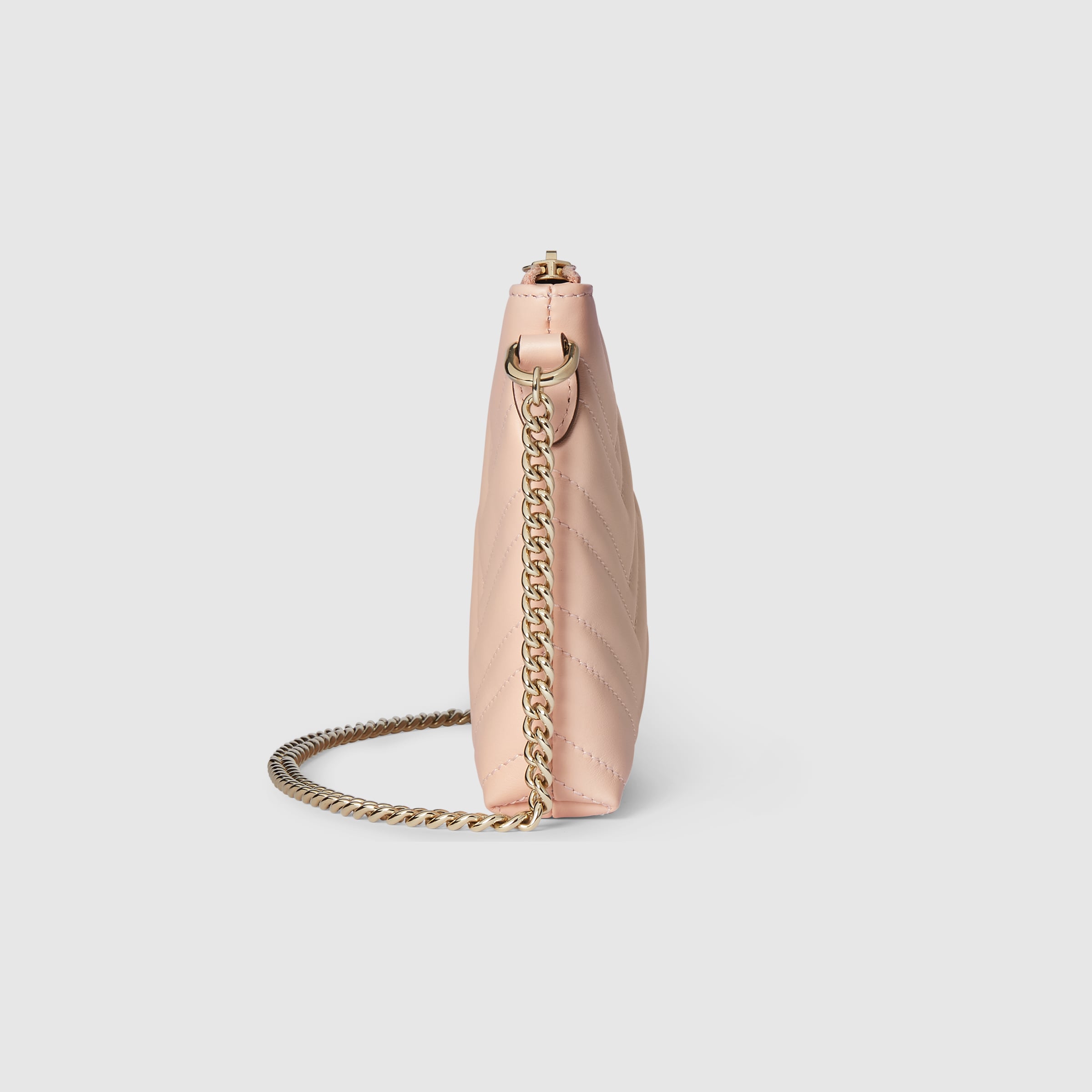 GGマーモント〕チェーンポシェット ・ペールピンク レザー