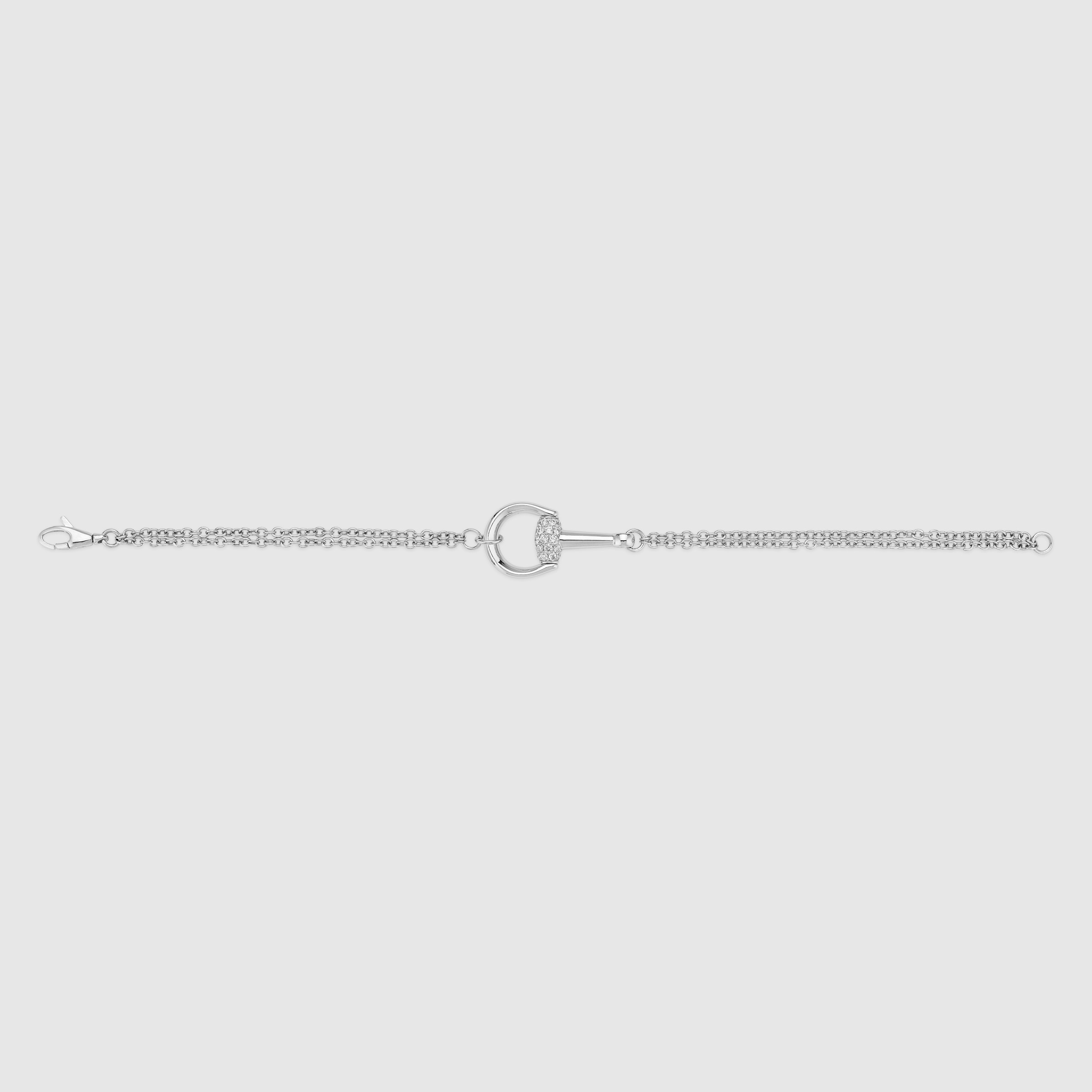 Gucci Horsebit 18k diamond bracelet in 18k white gold
