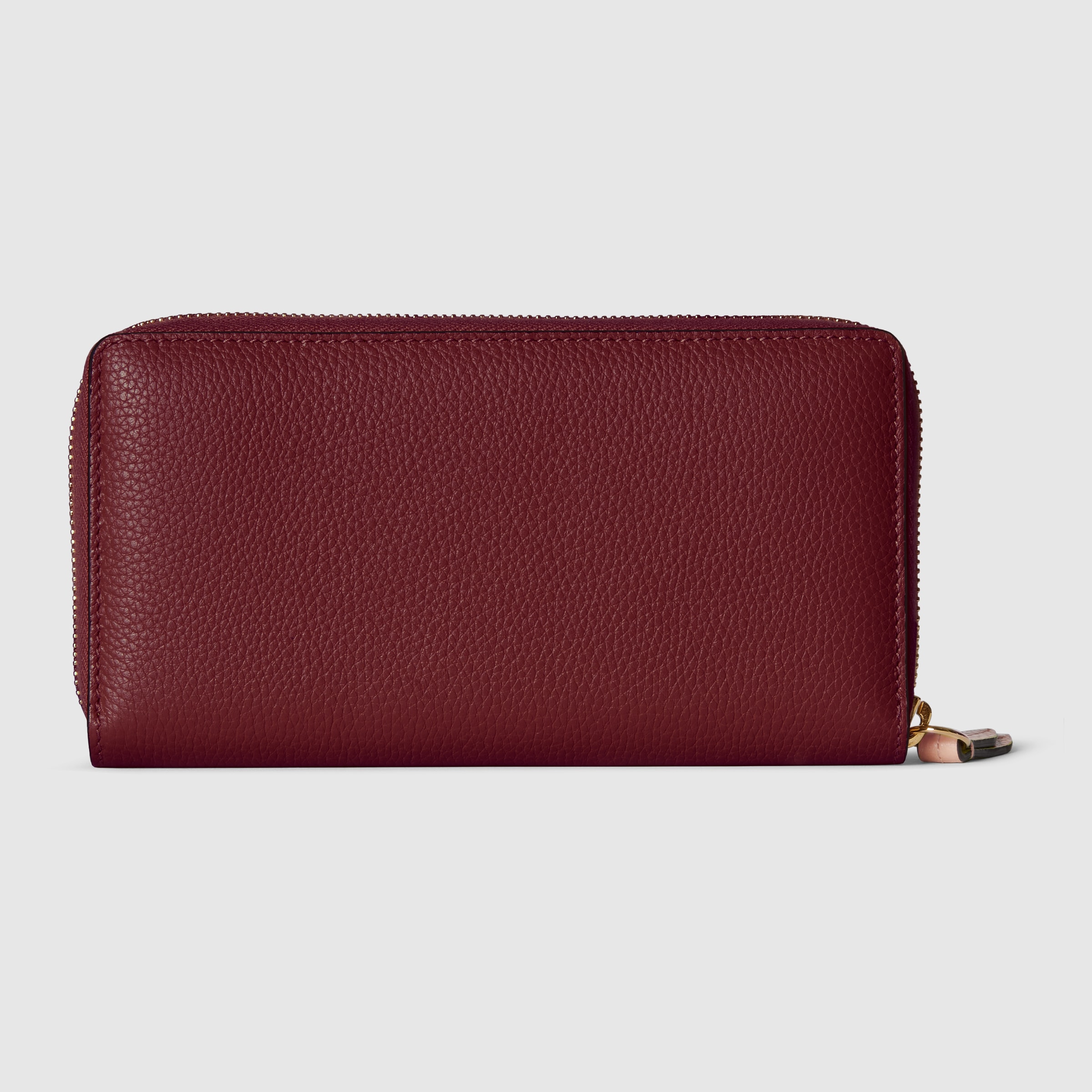 折りたたみ財布 GUCCI WALLETS ROSSO ANCORA Zip coin wallet with logo in rosso ancora red leather