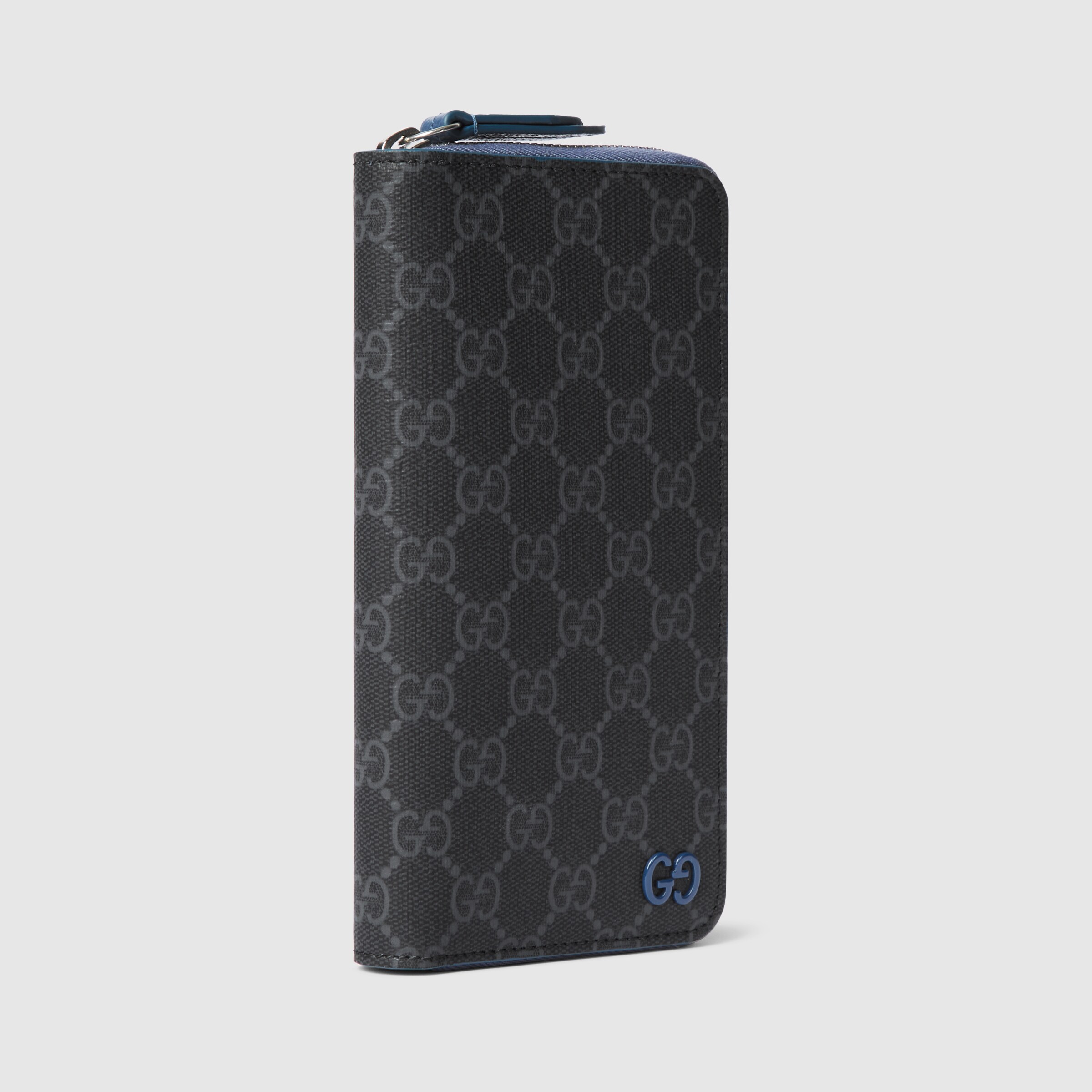 ジップアラウンドウォレット ブルー インテリア ・ブラック スプリーム