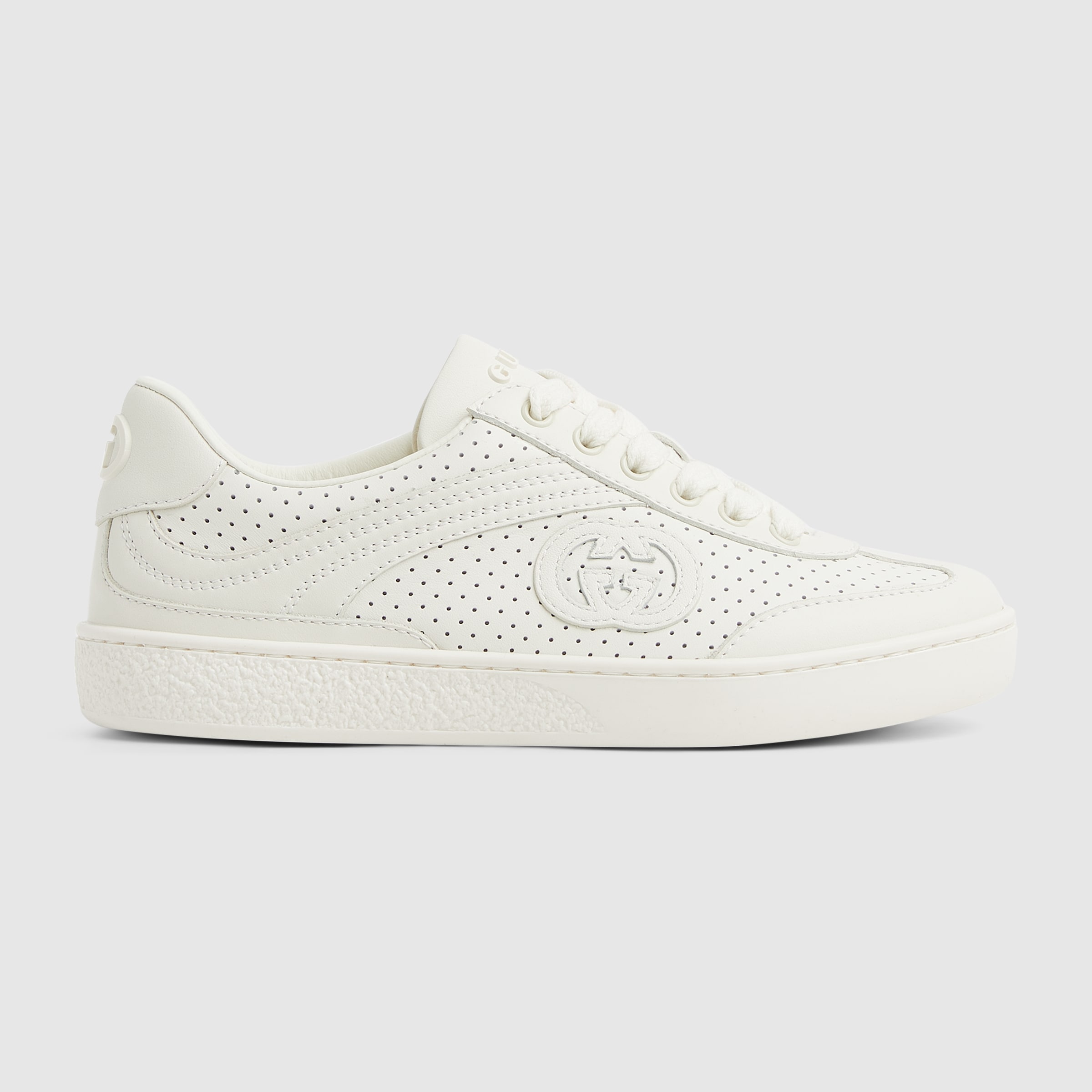 Children's G75 sneaker in off white leather | GUCCI® US