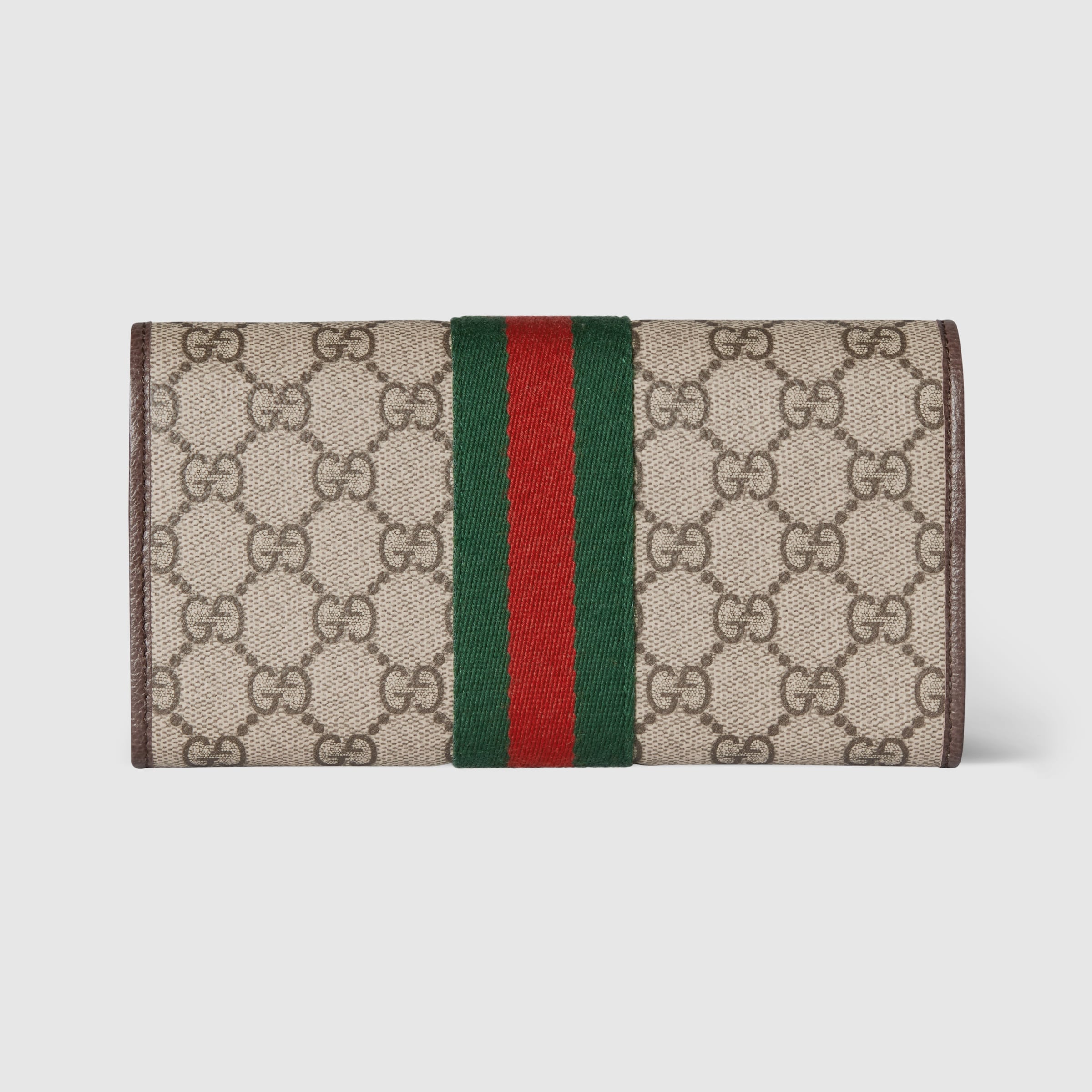 オフィディア〕コンチネンタルウォレット ・ベージュ＆ブラウン GG