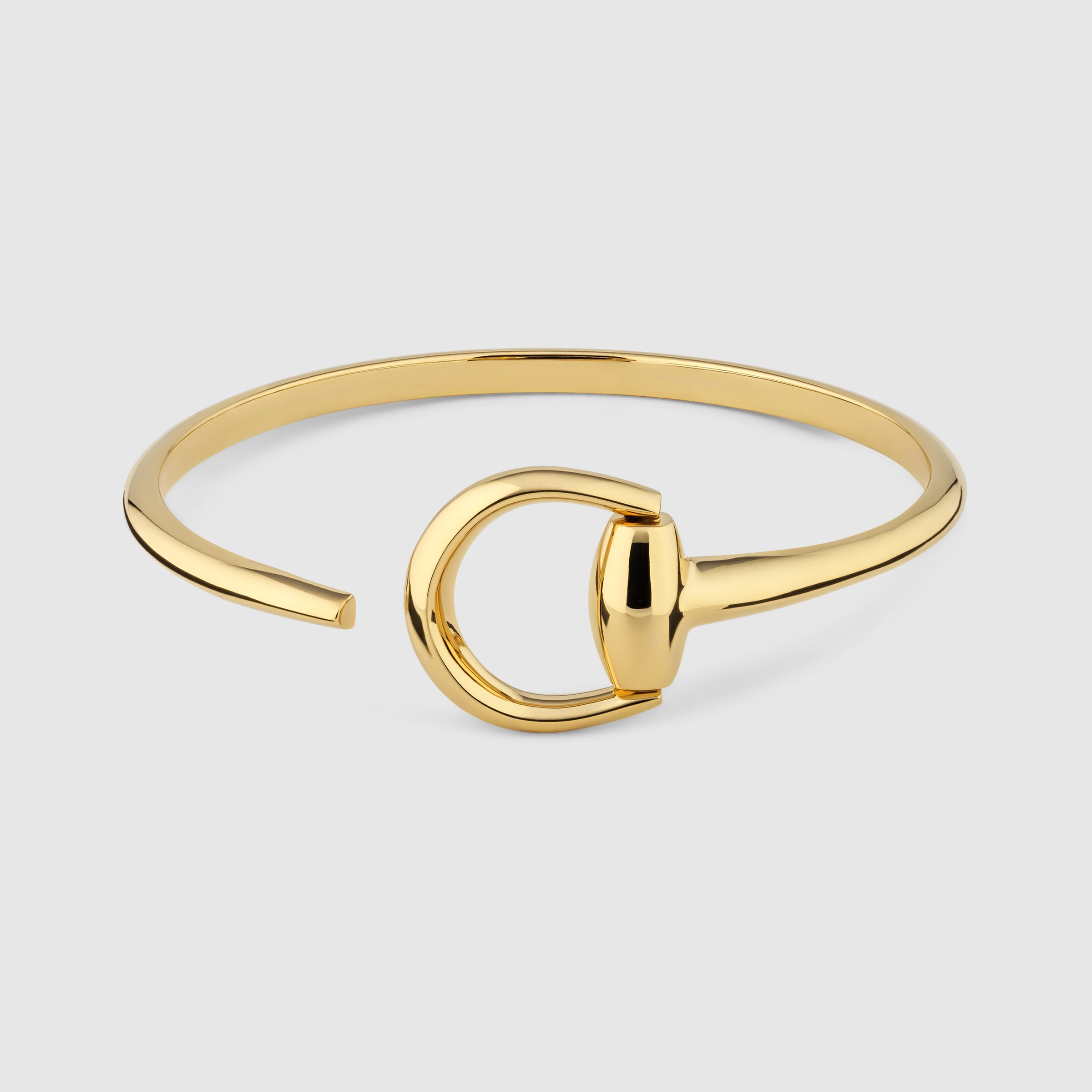 Horsebit cuff bracelet in 18k yellow gold | GUCCI® US