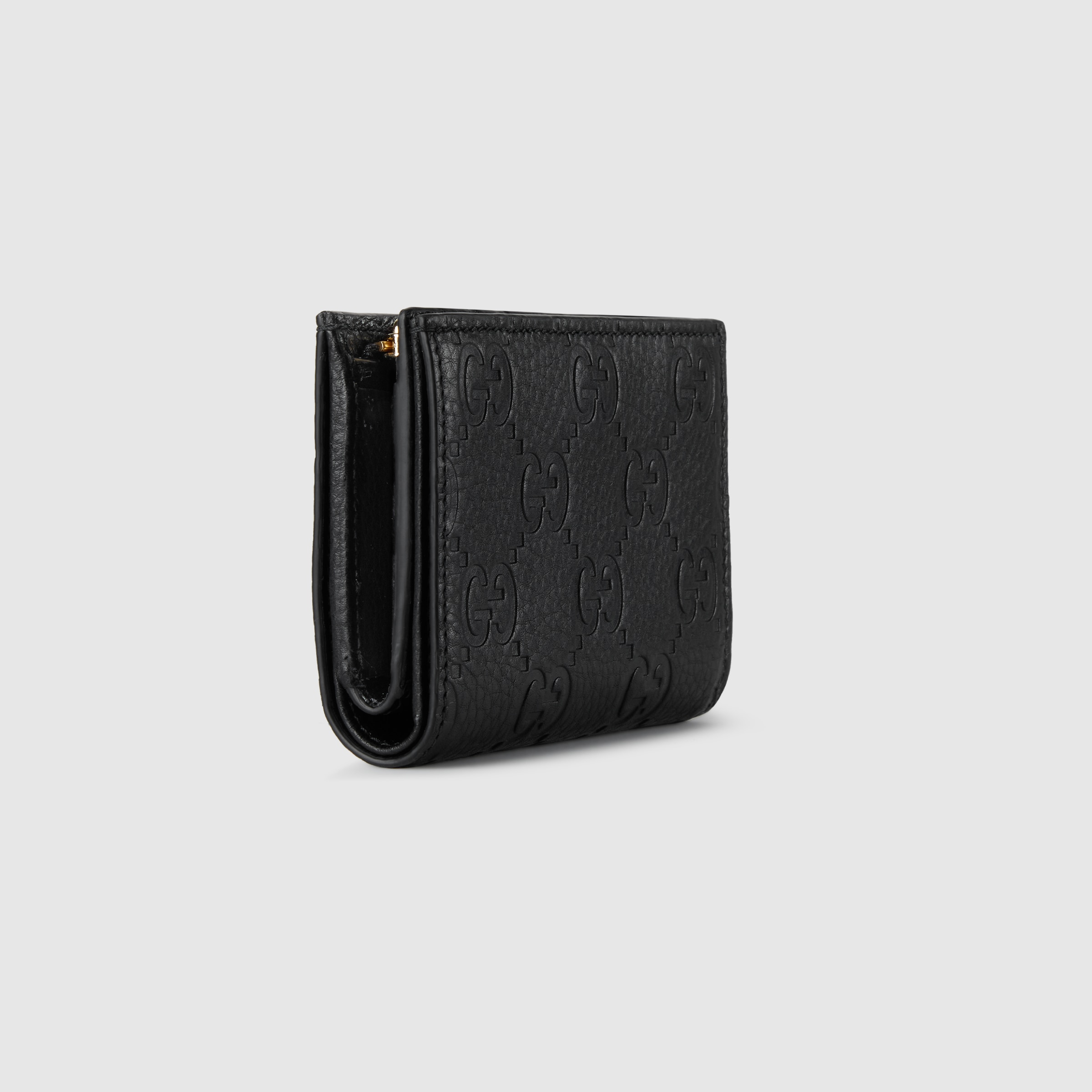 Gucci★素敵！Black Leather Zip Around Wallet w/l GG Logo Zip around wallet with Gucci script in black leather | GUCCI® CA