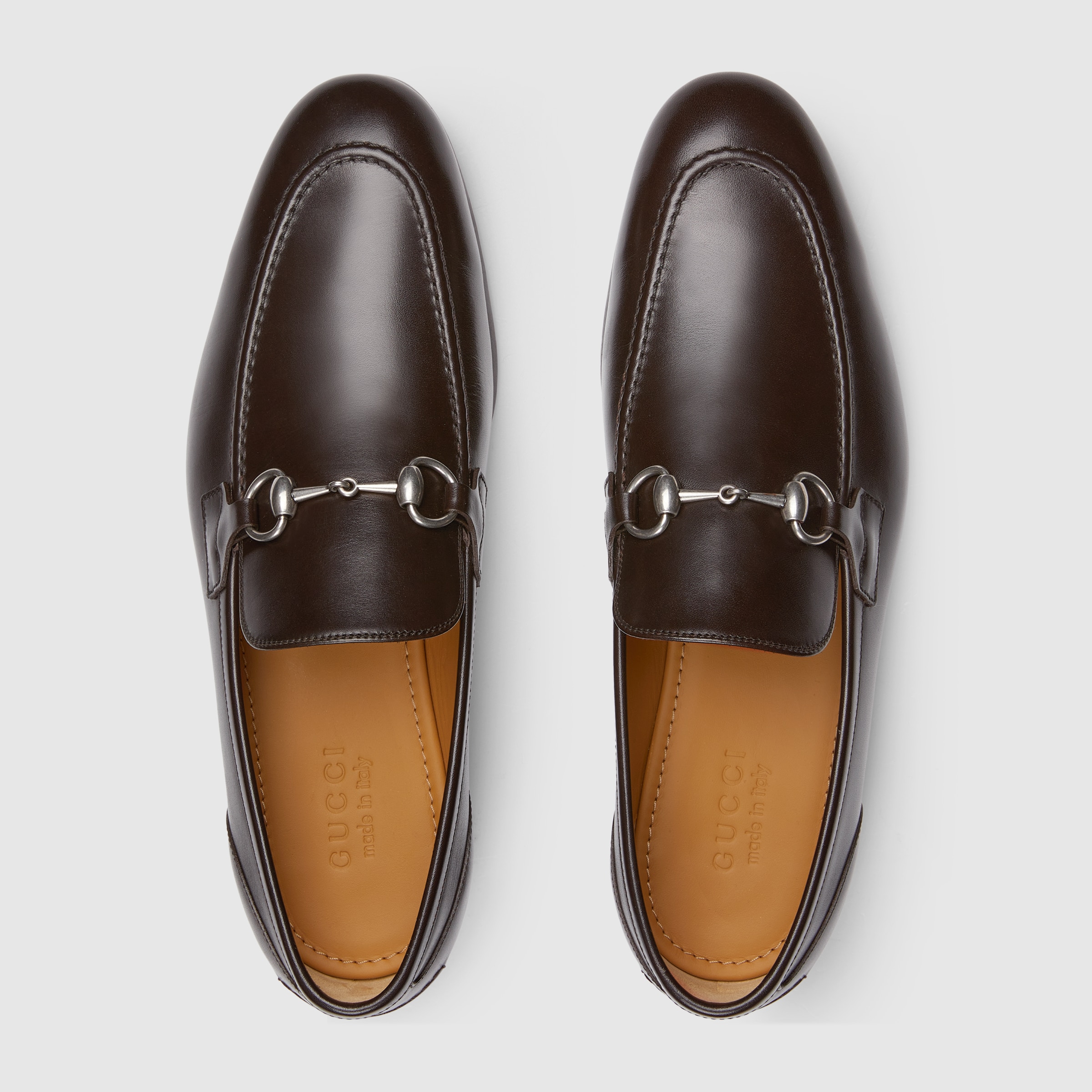 Men #39 s Gucci Jordaan loafer in dark brown leather GUCCI® US