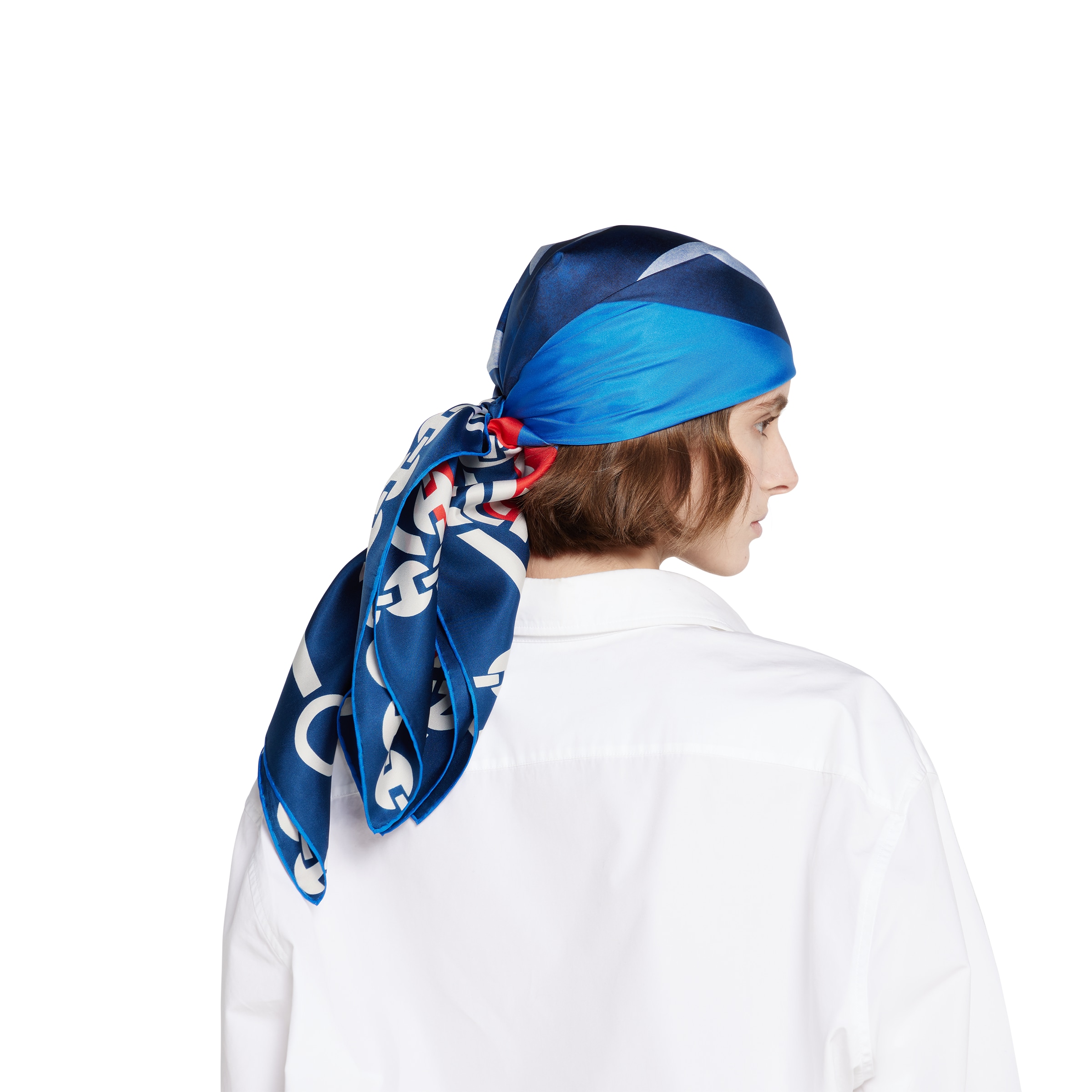 小物 Porter Classic - INDIGO PRINT SILK SCARF Porter Classic - Indigo Print Silk Scarf Scarves