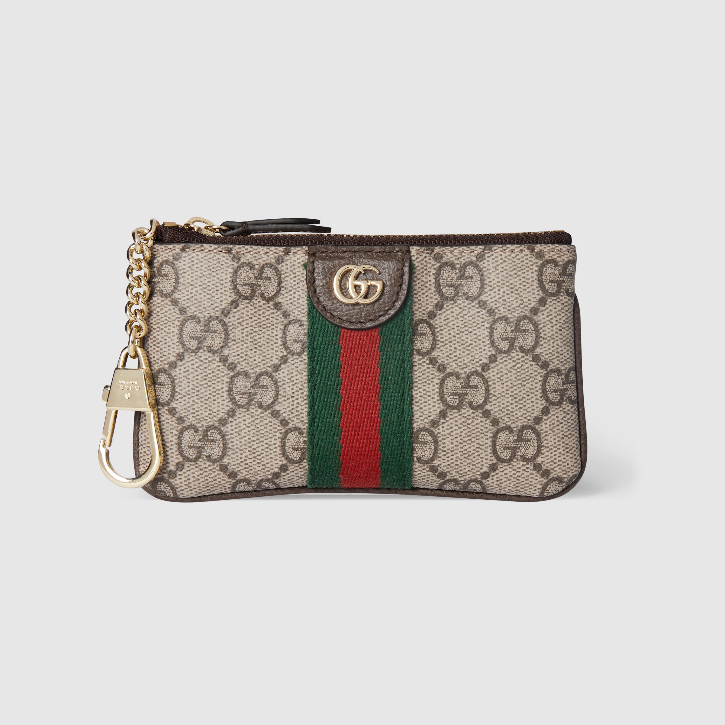 GUCCI 〔オフィディア〕GGキーケース Ophidia zip key pouch in beige and brown GG Supreme | GUCCI® US