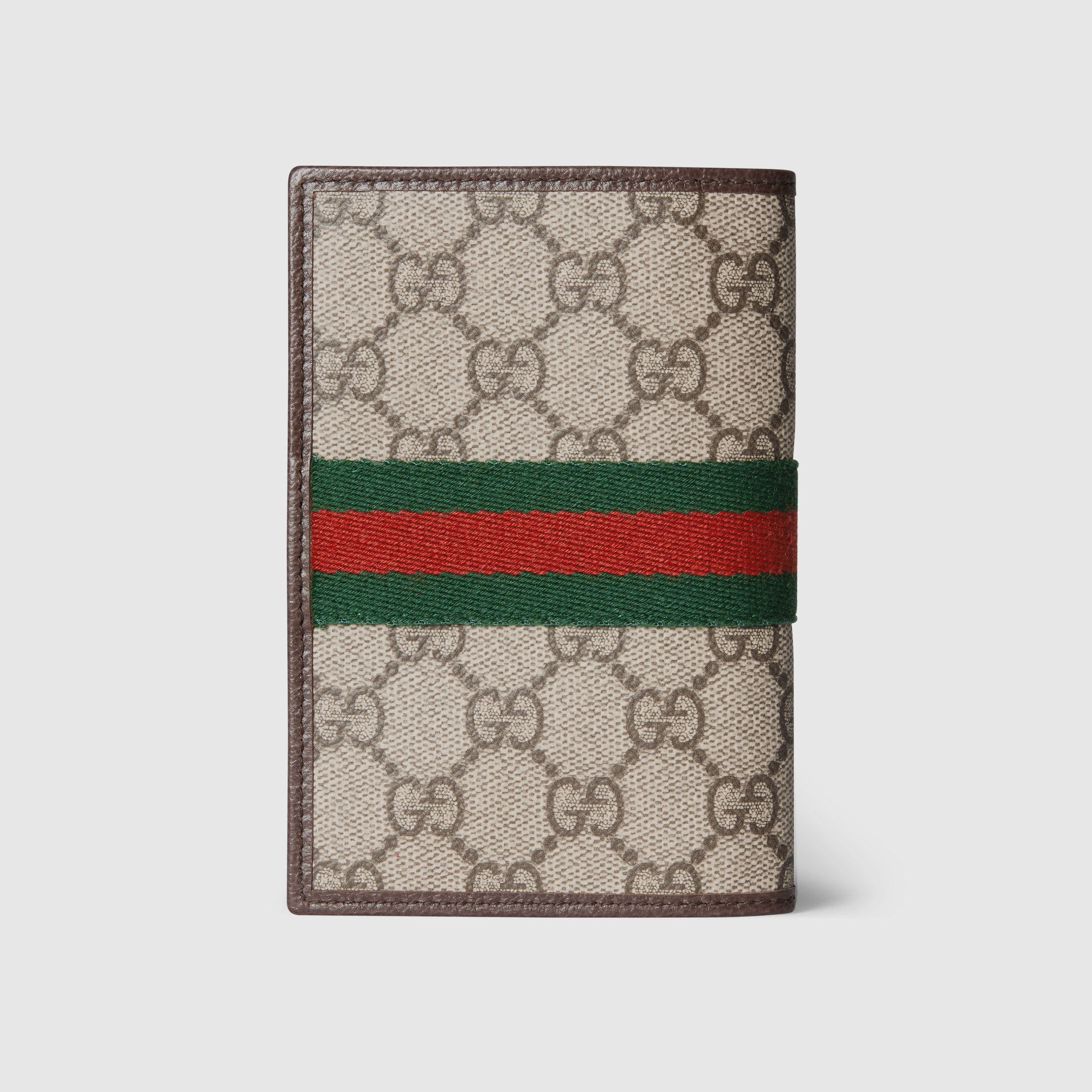 オフィディア〕パスポートケース ・ベージュ＆ブラウン GGスプリーム