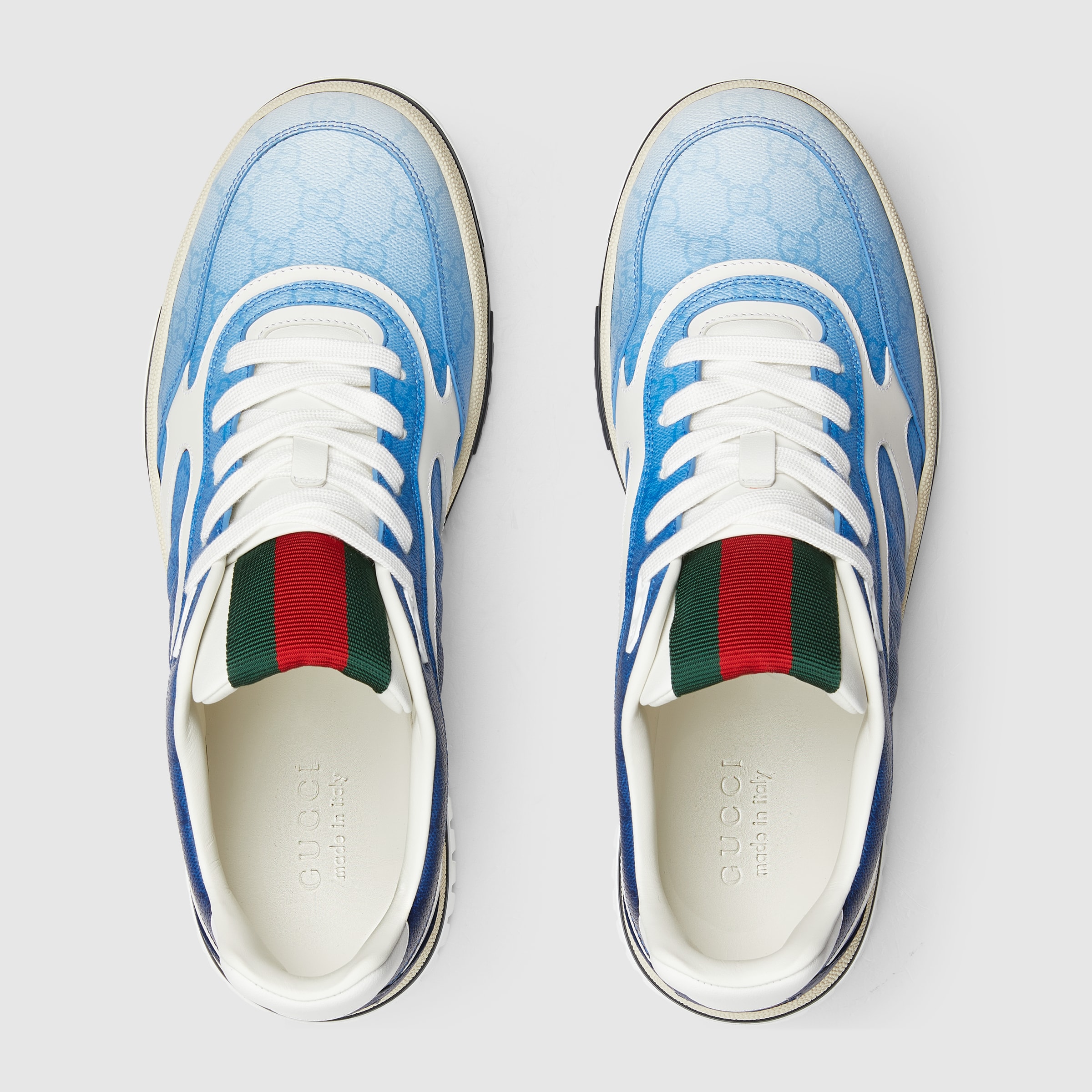 GUCCI デッキシューズ 青/アイボリー GUCCI デッキシューズ 青/アイボリー