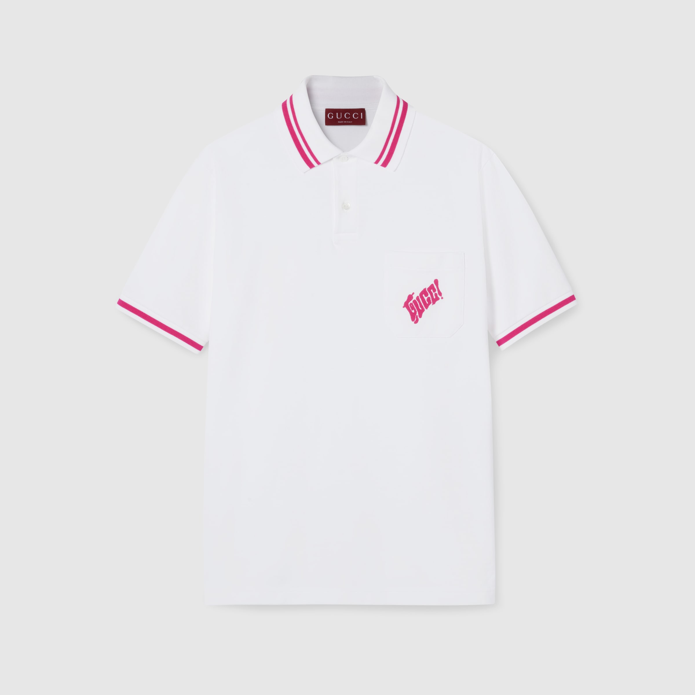 V12　 5 STAR POLO GG stretch cotton polo in black and white | GUCCI® US