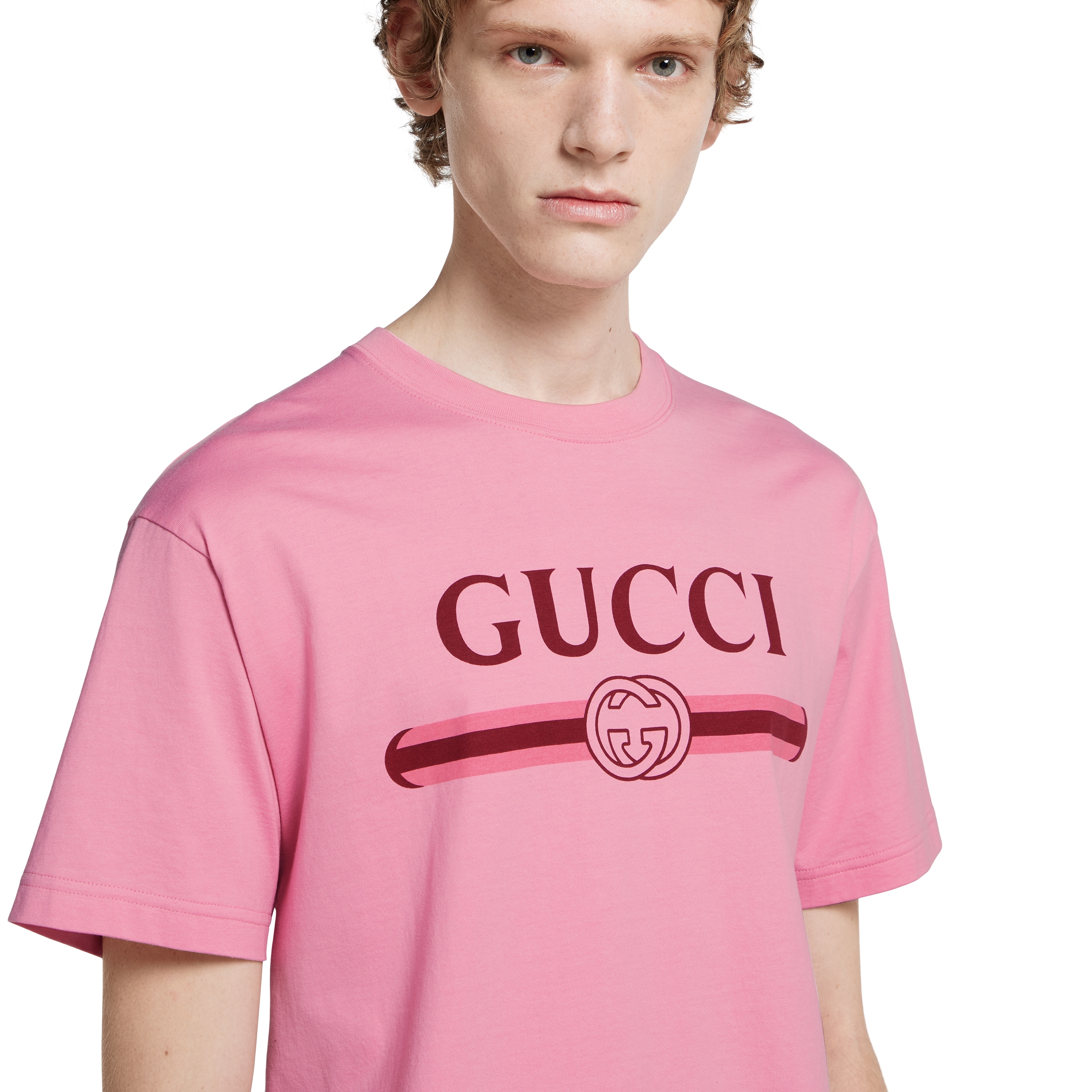 GUCCI 人気パイナップルイラスト Tシャツ ピンク