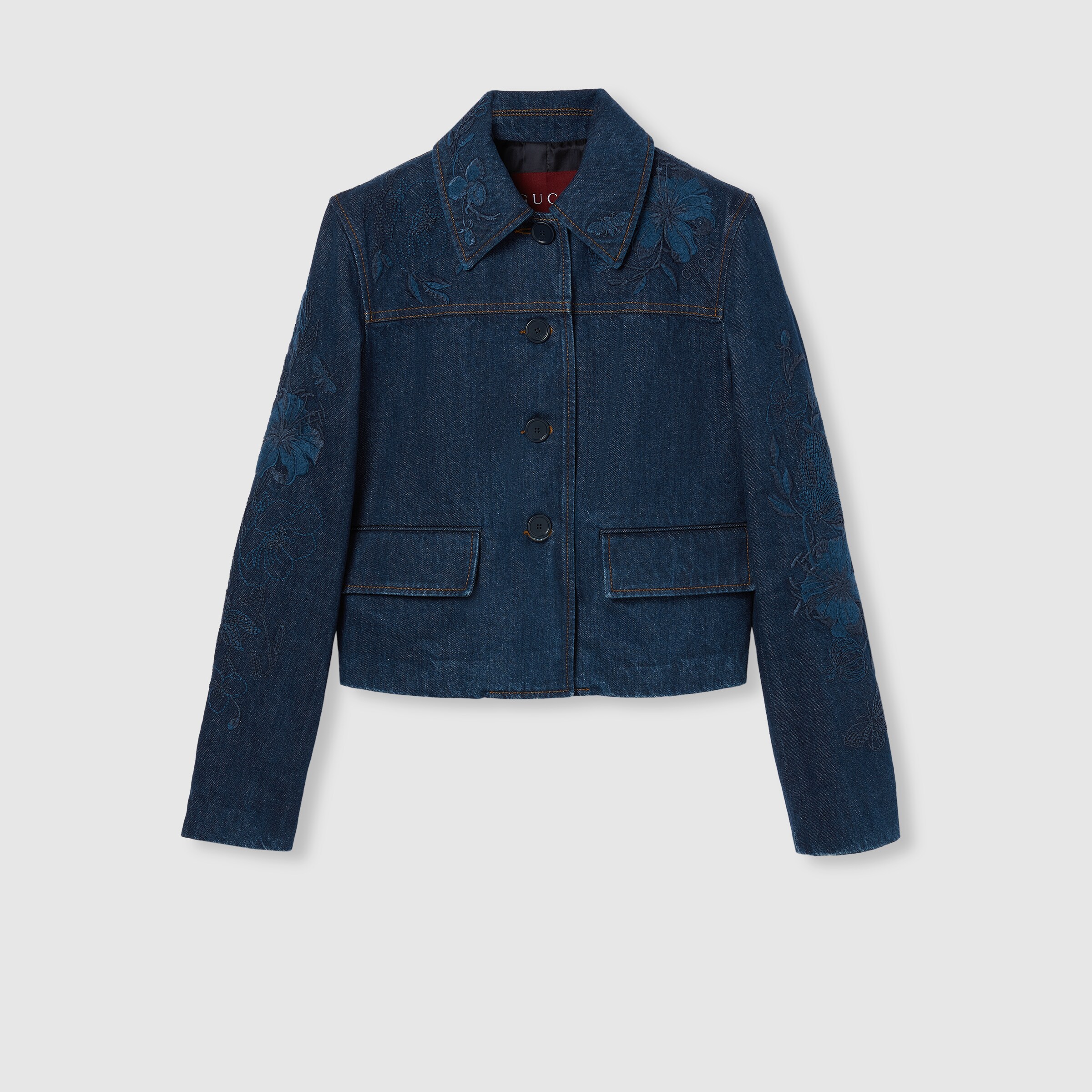 GUCCI デニムジャケット サイズ40 Gucci Shunga Pearl Embroidered Denim Jacket IT 40 | eBay