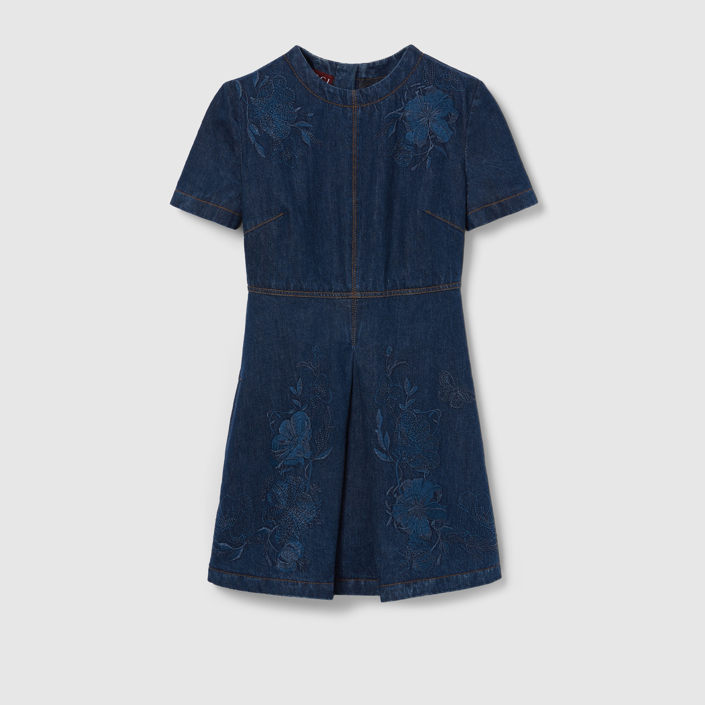 Y's DENIM HOLE EMBROIDERY DRESS 黒1 Blondie Denim Dress – SER.O.YA